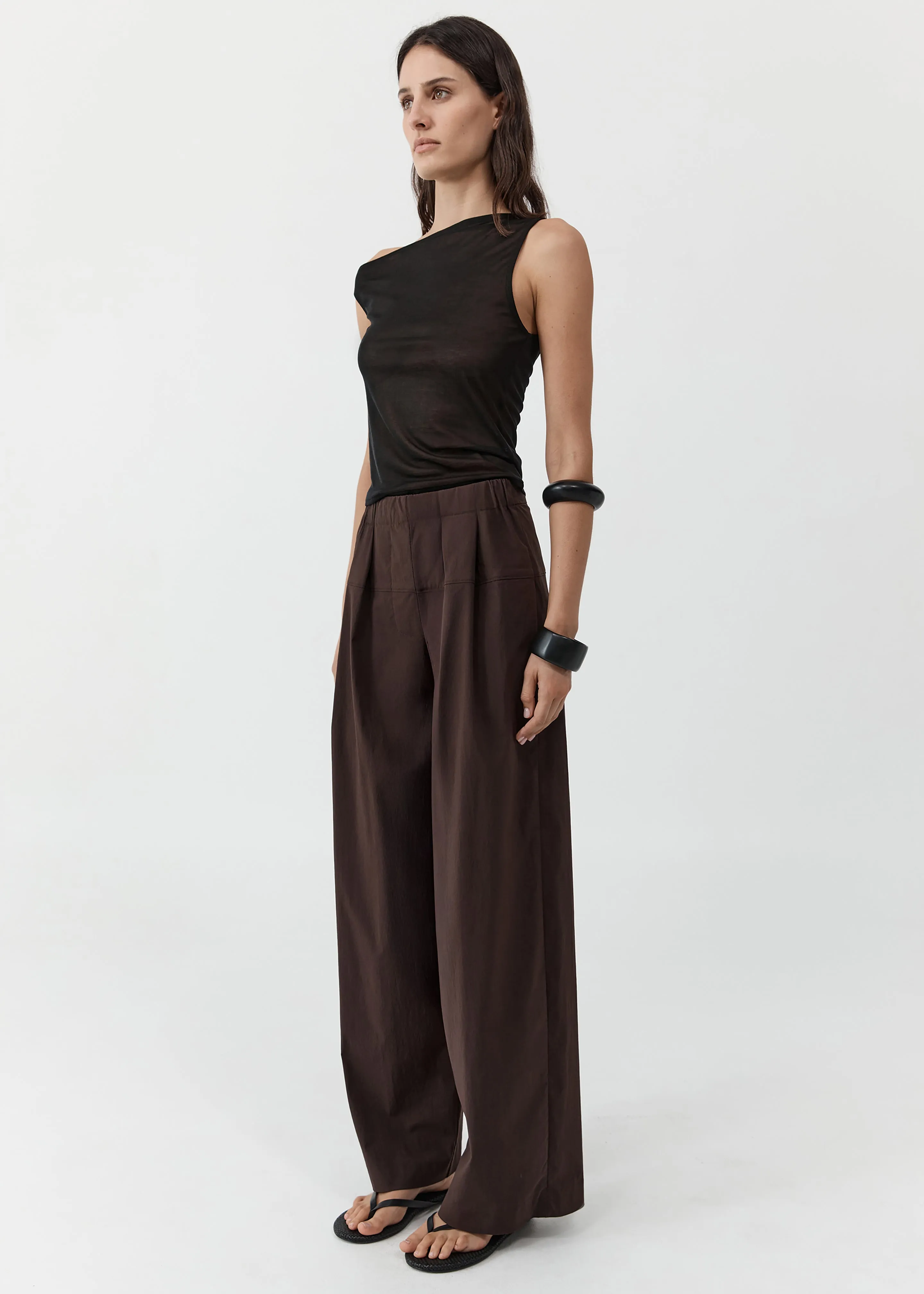 St. Agni Relaxed Pleat Pants - Bark sold by Frankie Shop product image thumbnail 4