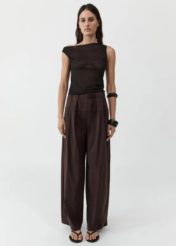 St. Agni Relaxed Pleat Pants - Bark sold by Frankie Shop