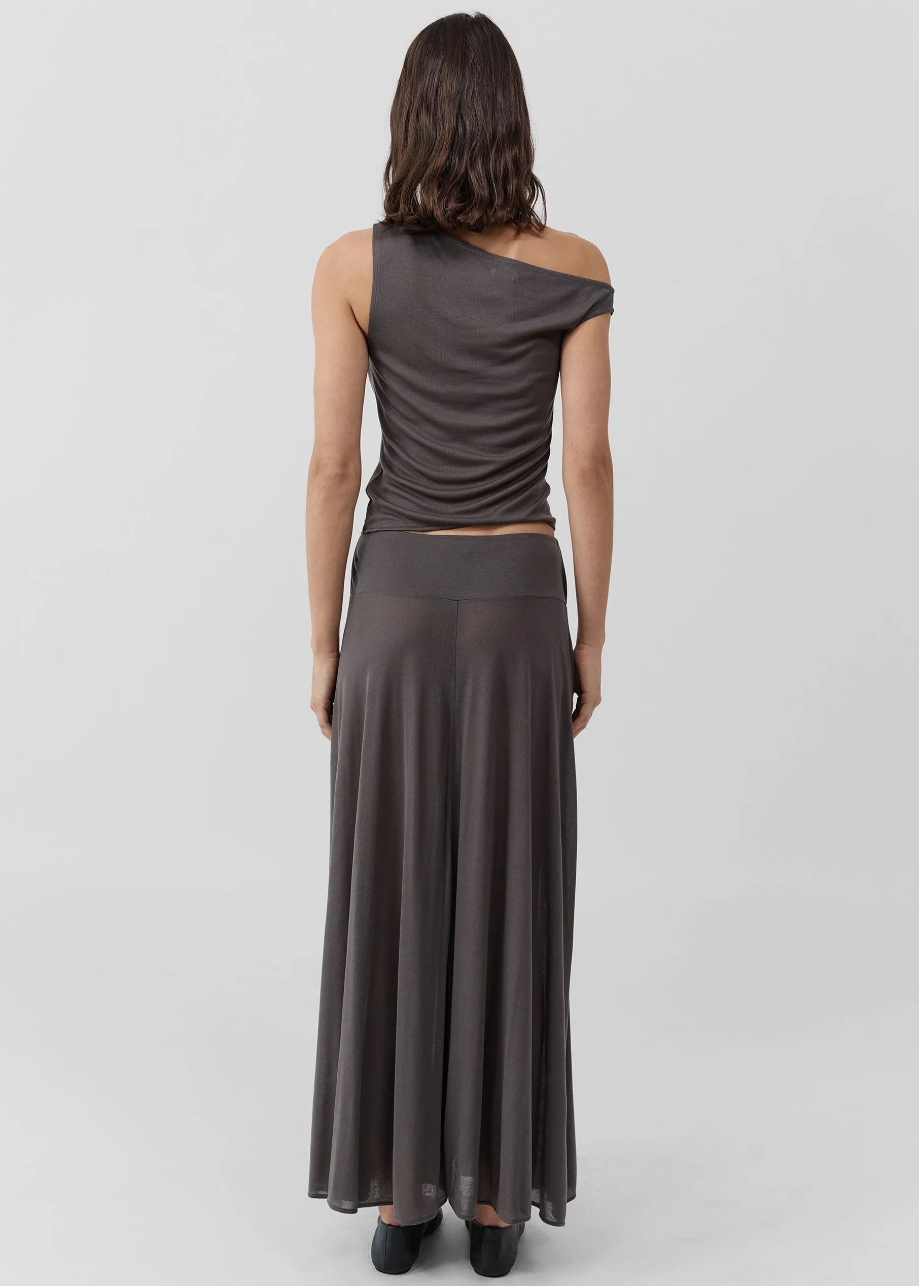St. Agni Fluid Jersey Skirt - Soot sold by Frankie Shop product image thumbnail 5