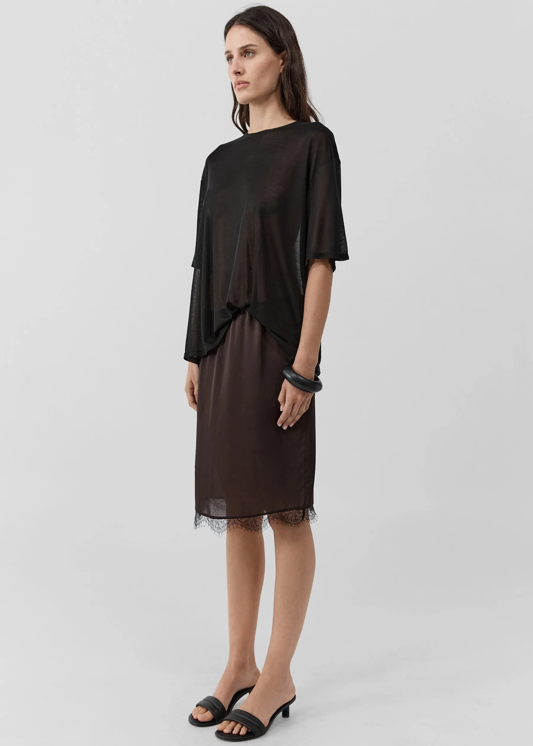 St. Agni Fine Lace Skirt - Bark sold by Frankie Shop product image thumbnail 2
