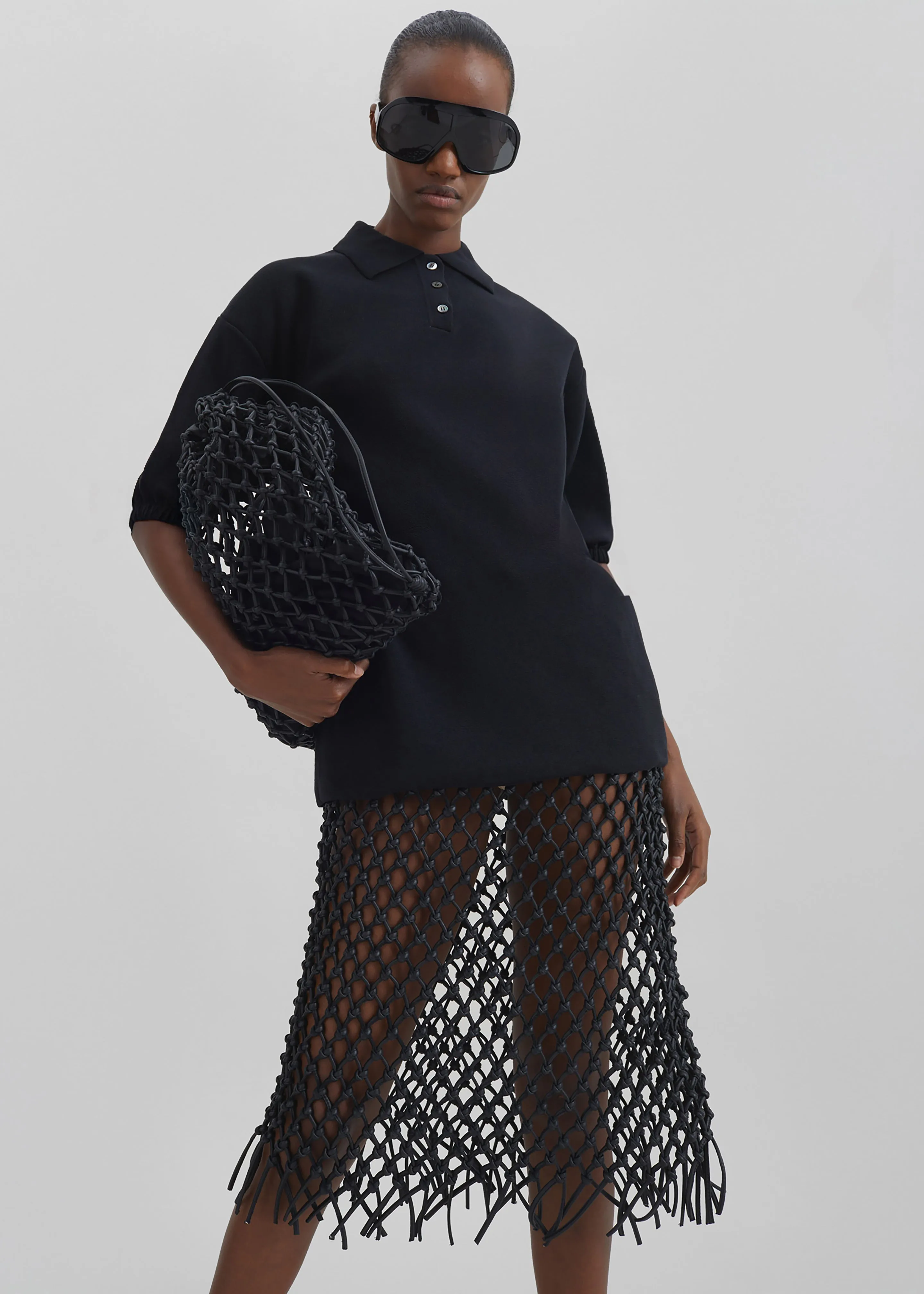 Nola Knit Polo Top - Black sold by Frankie Shop product image thumbnail 5