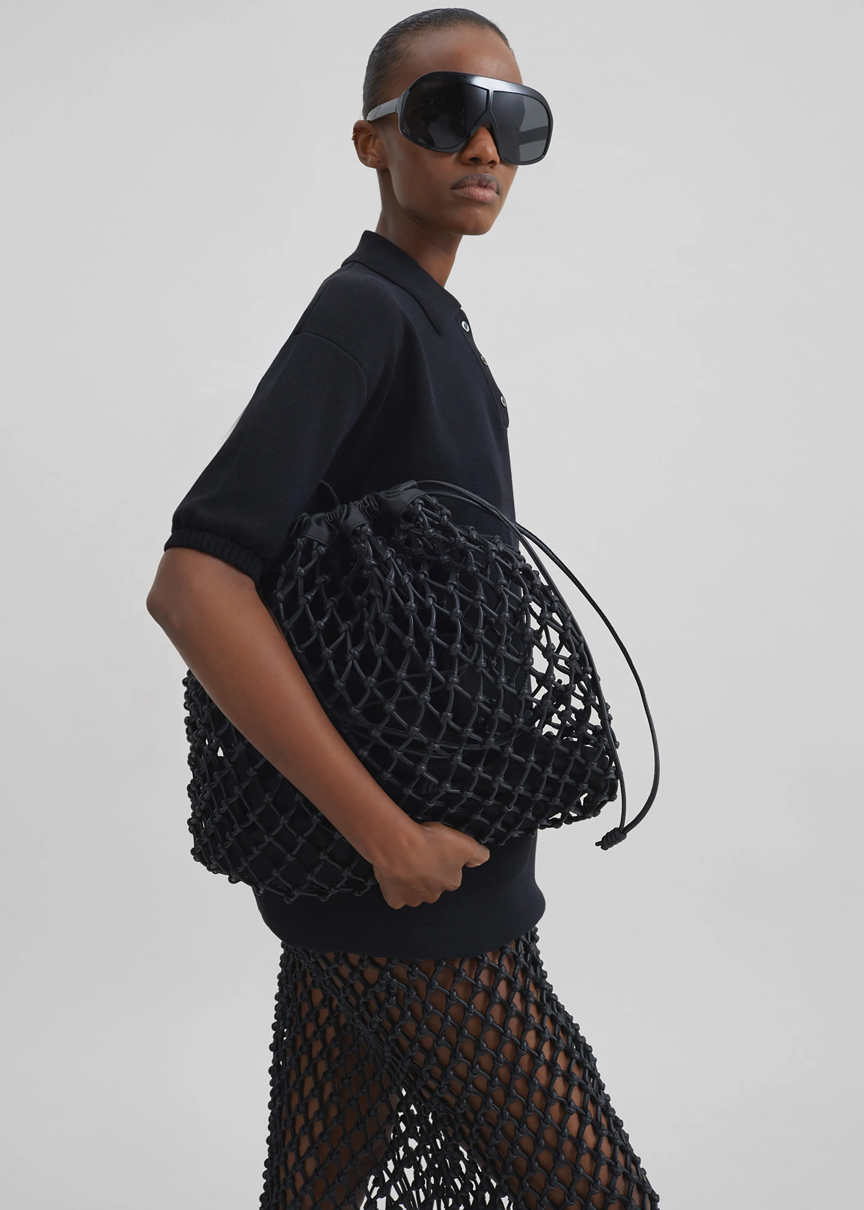 Nola Knit Polo Top - Black sold by Frankie Shop product image thumbnail 4