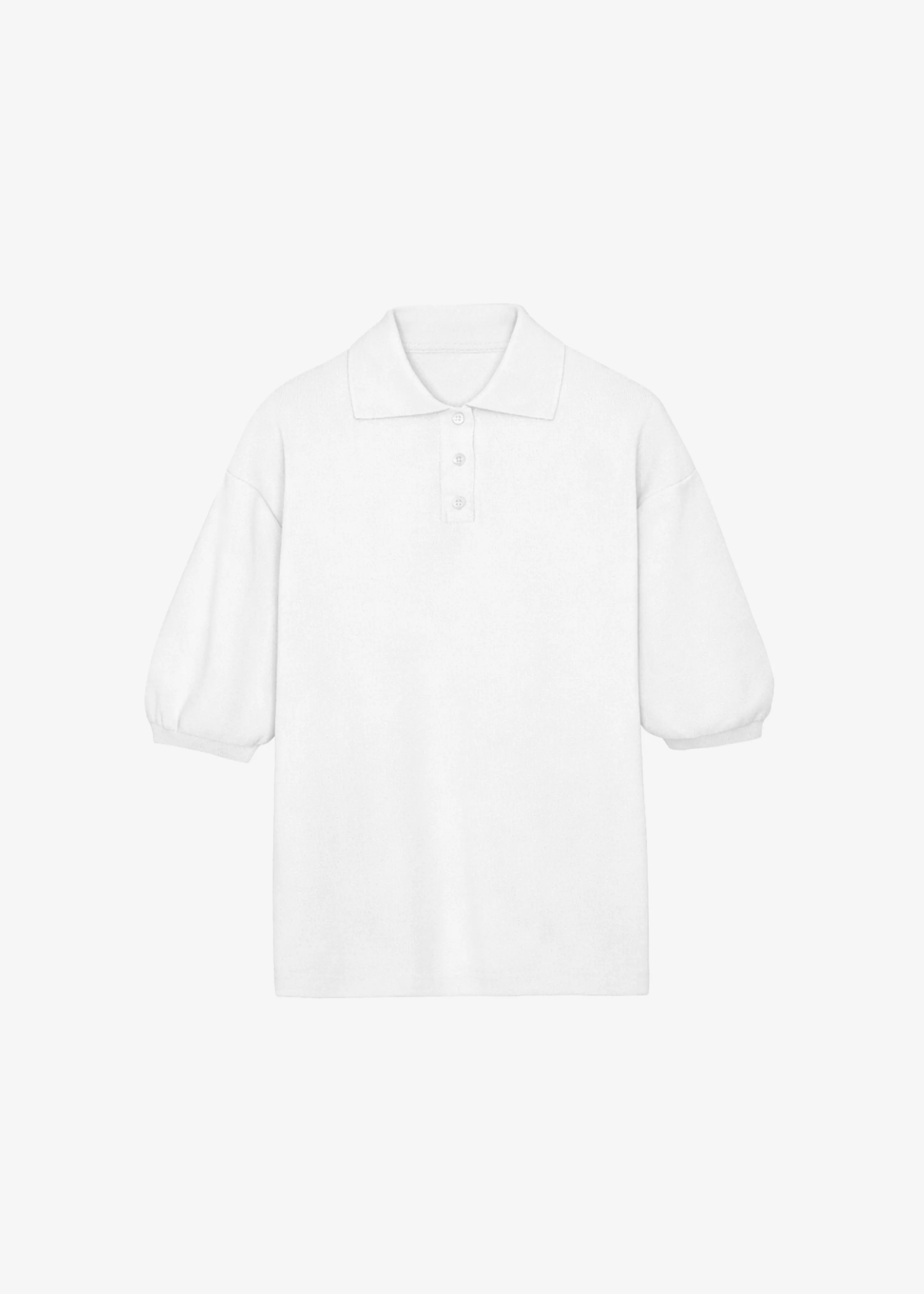 Nola Knit Polo Top - White sold by Frankie Shop product image thumbnail 5