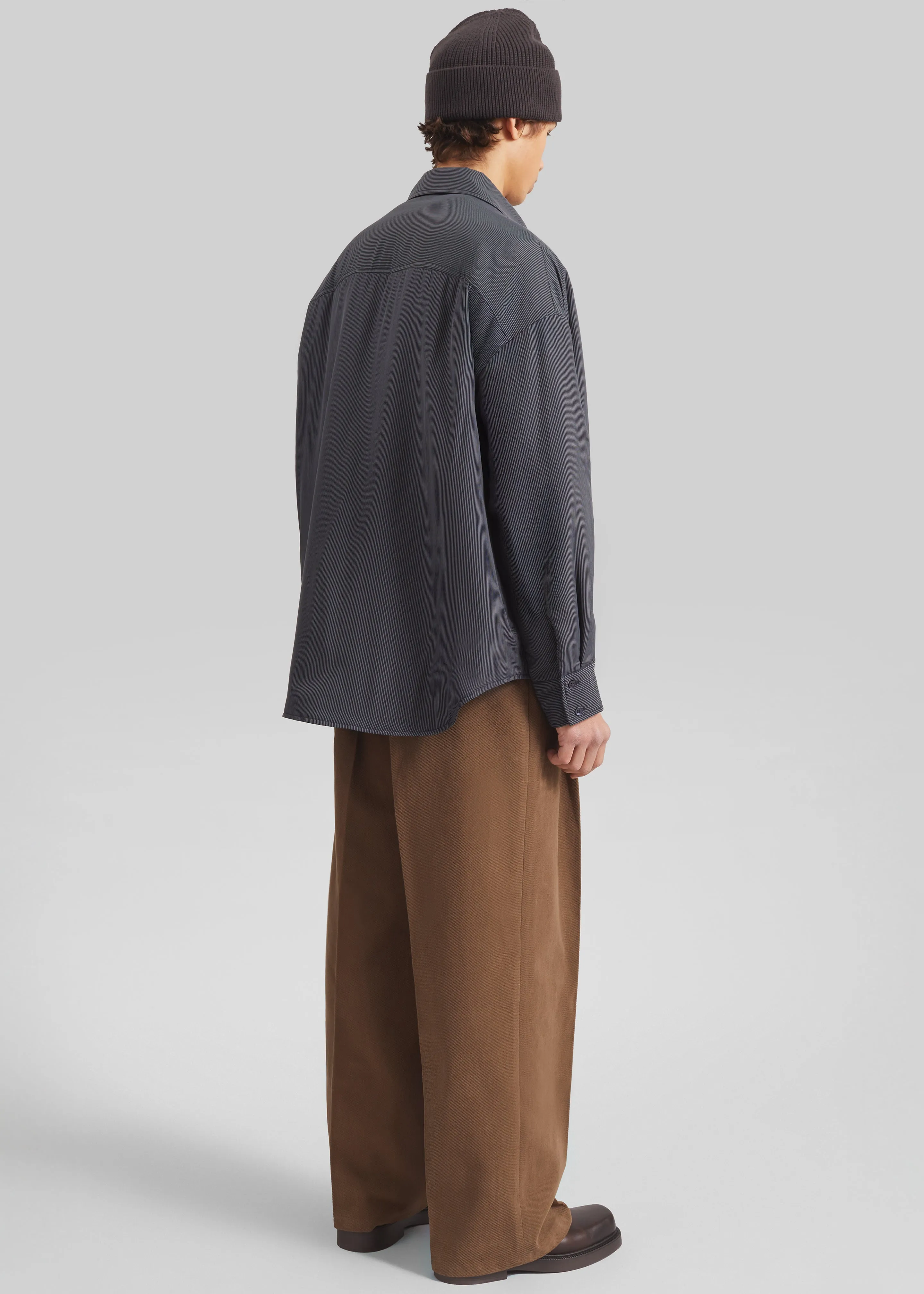 Levidi Padded Overshirt - Navy/White Pinstripe sold by Frankie Shop product image thumbnail 5