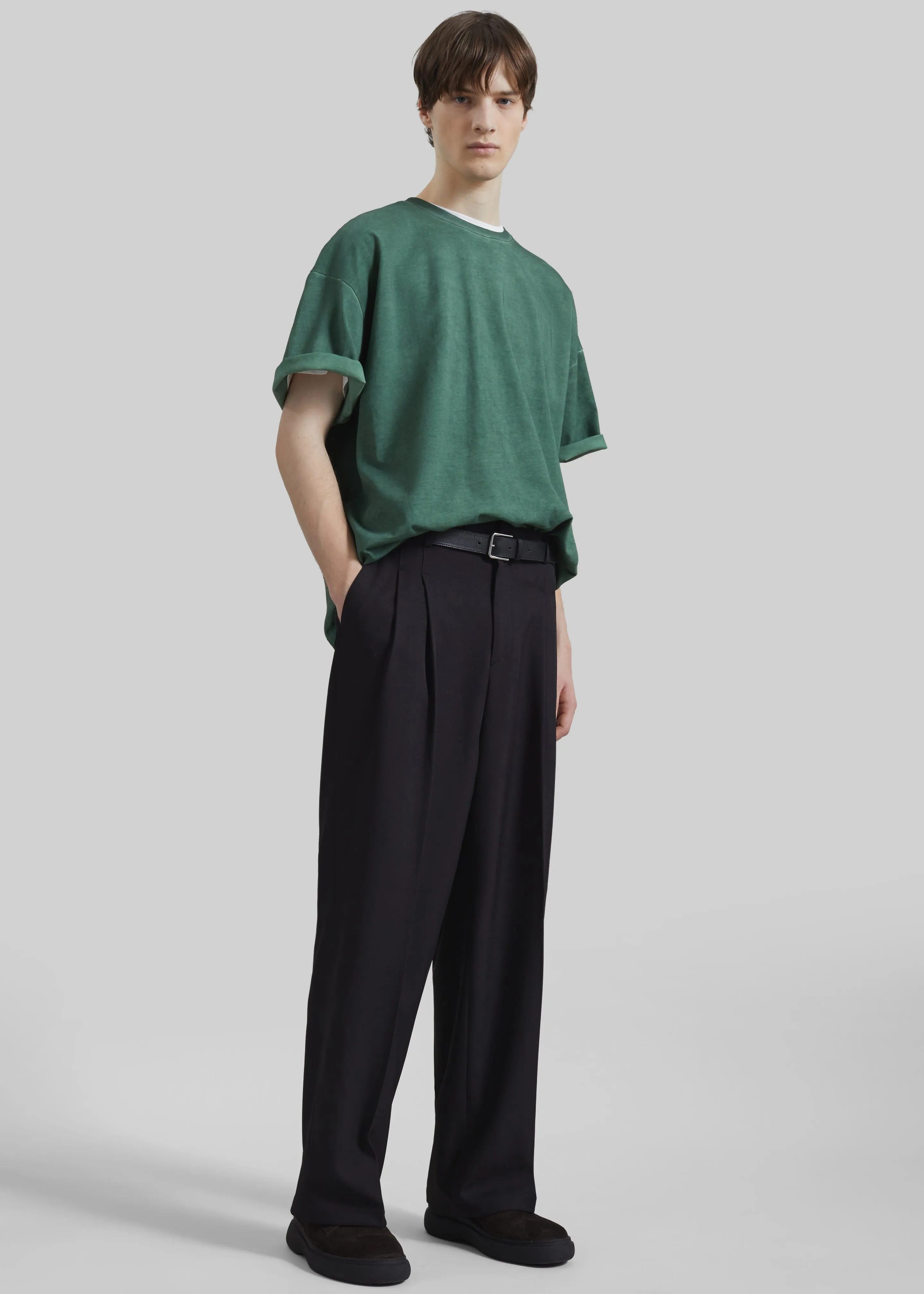 Halbert Pleated Trousers - Black sold by Frankie Shop