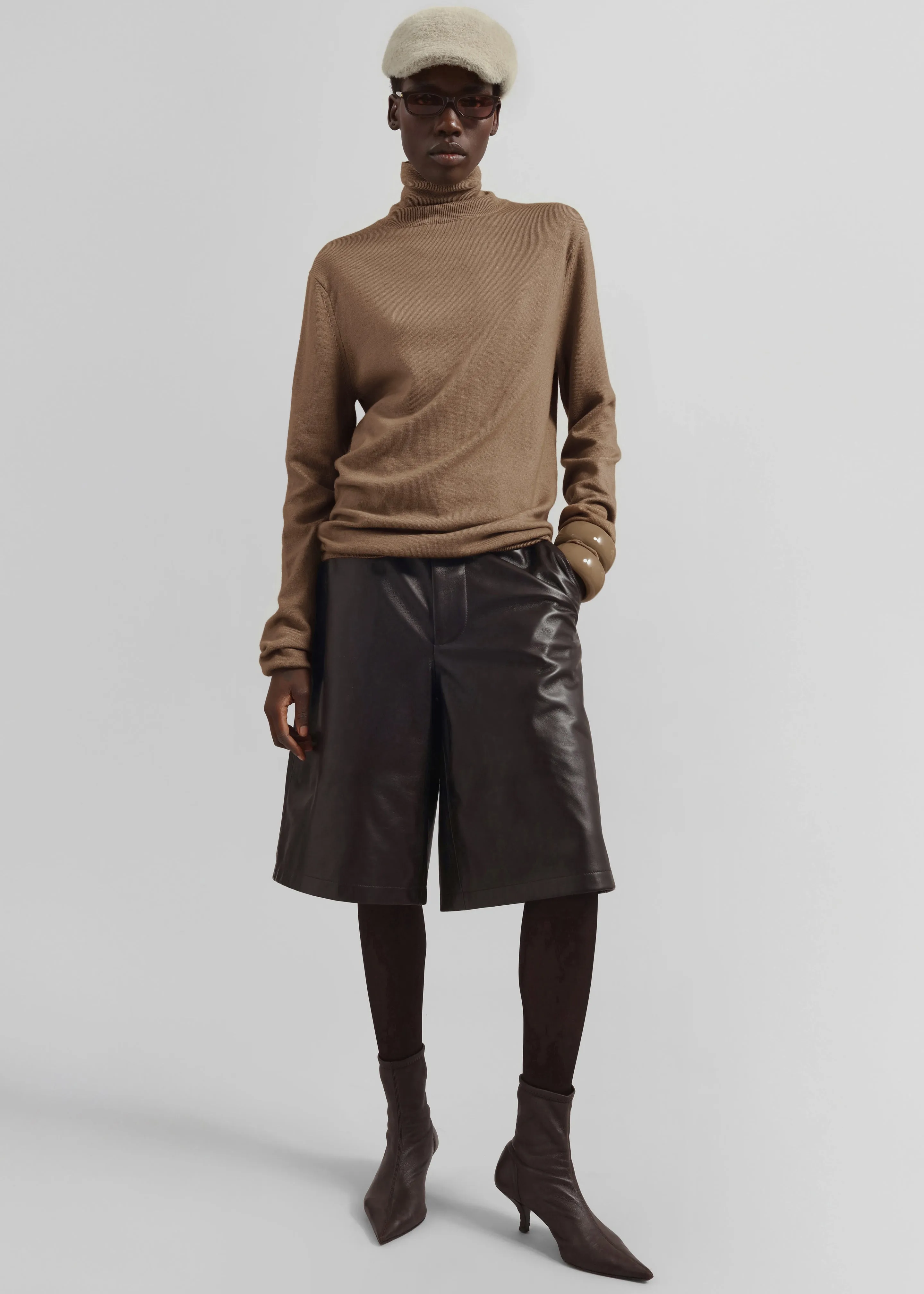 Eve Thin Turtleneck Sweater - Camel sold by Frankie Shop product image thumbnail 3