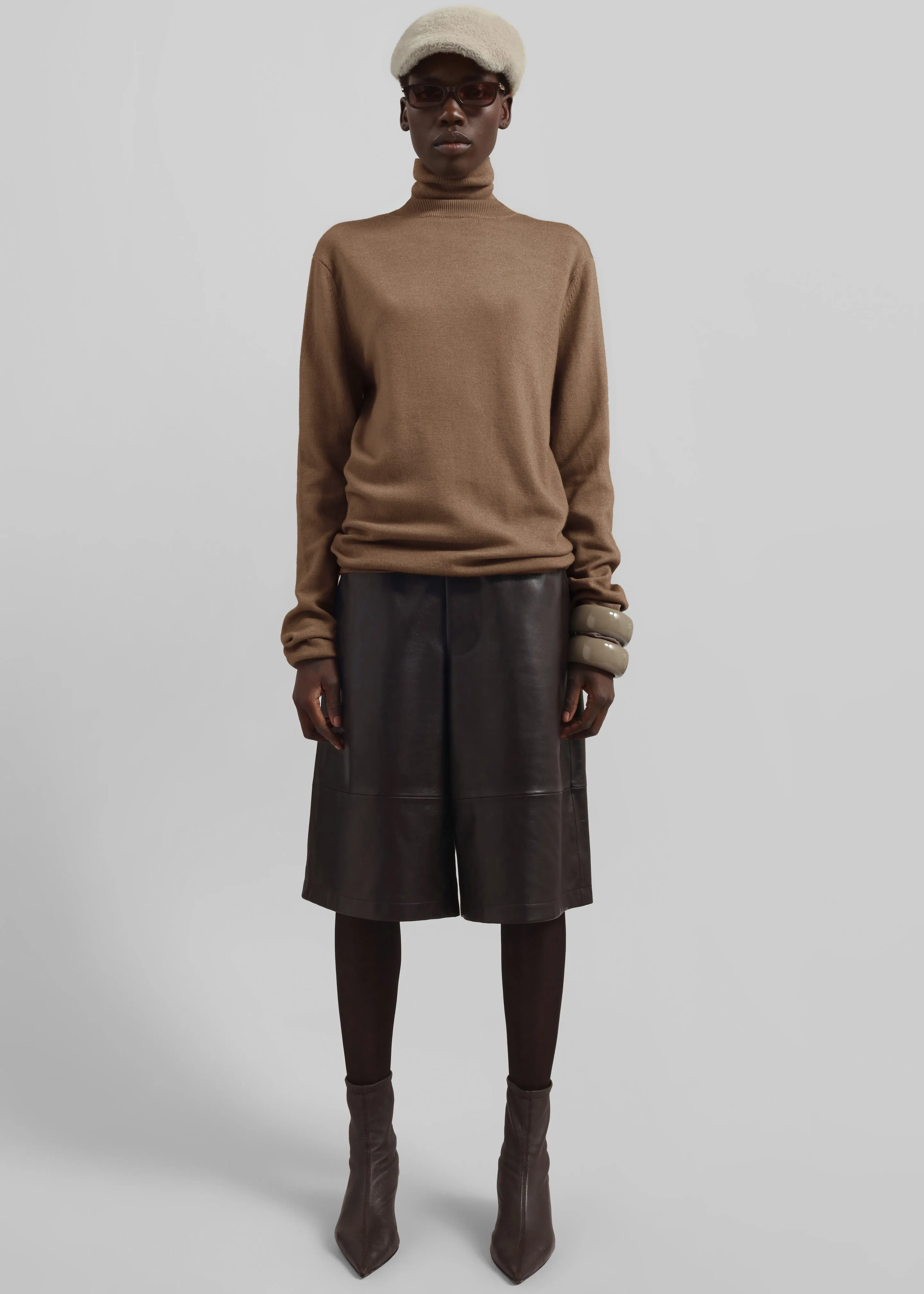 Eve Thin Turtleneck Sweater - Camel sold by Frankie Shop product image thumbnail 5