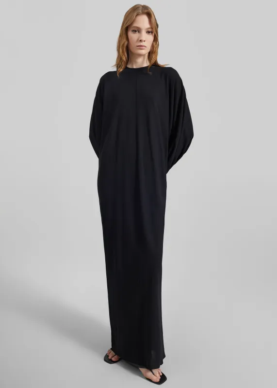 Darkpark Frida Light Jersey Cuff Long Sleeve Dress - Black sold by Frankie Shop