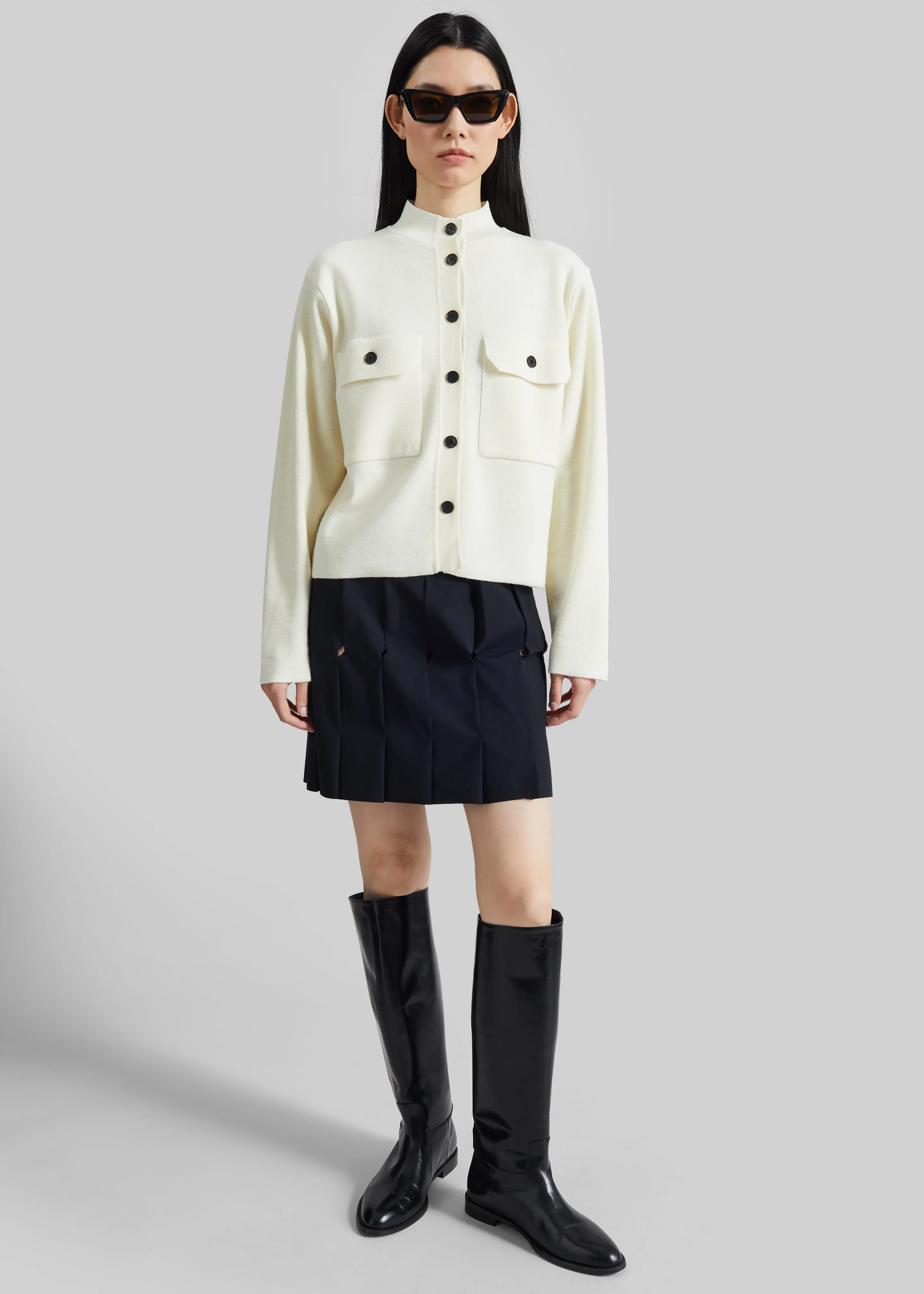 Coperni Technical Tailored Origami Skirt - Black sold by Frankie Shop product image thumbnail 2