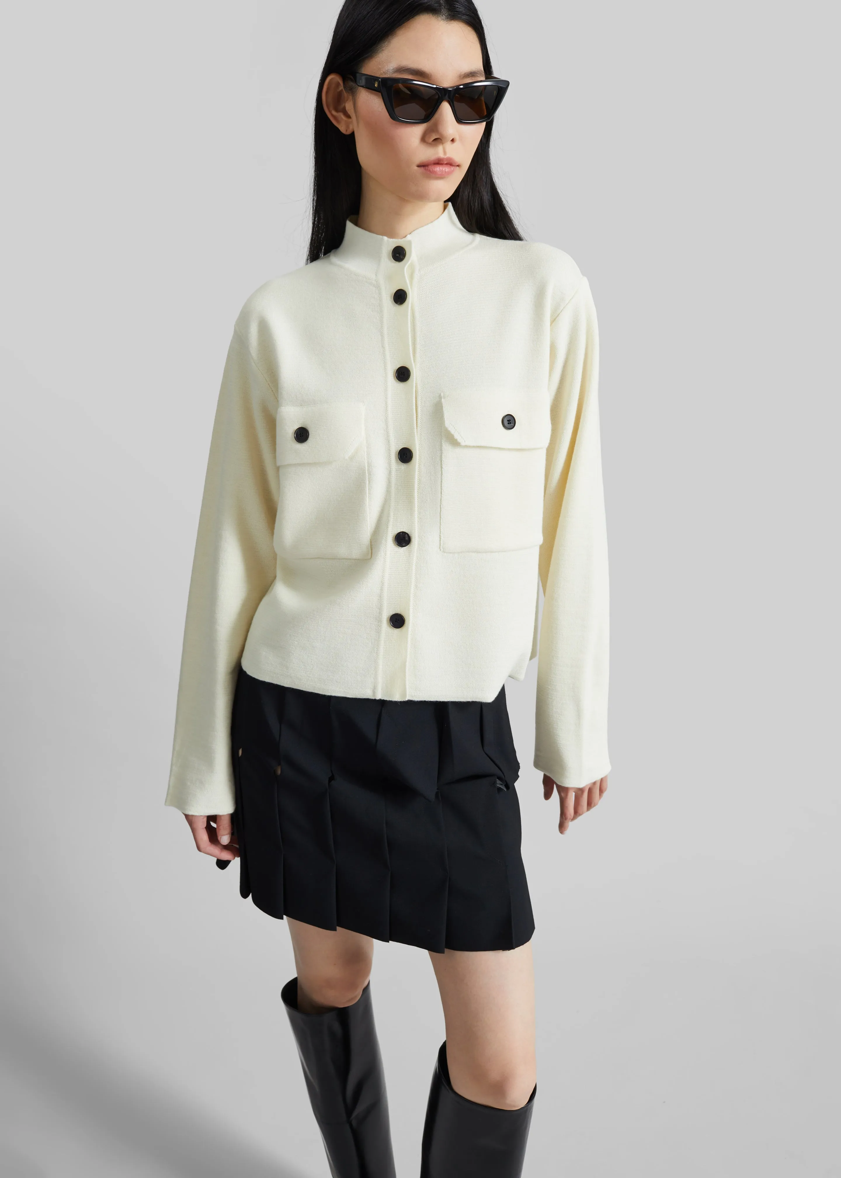 Coperni Technical Tailored Origami Skirt - Black sold by Frankie Shop product image thumbnail 4