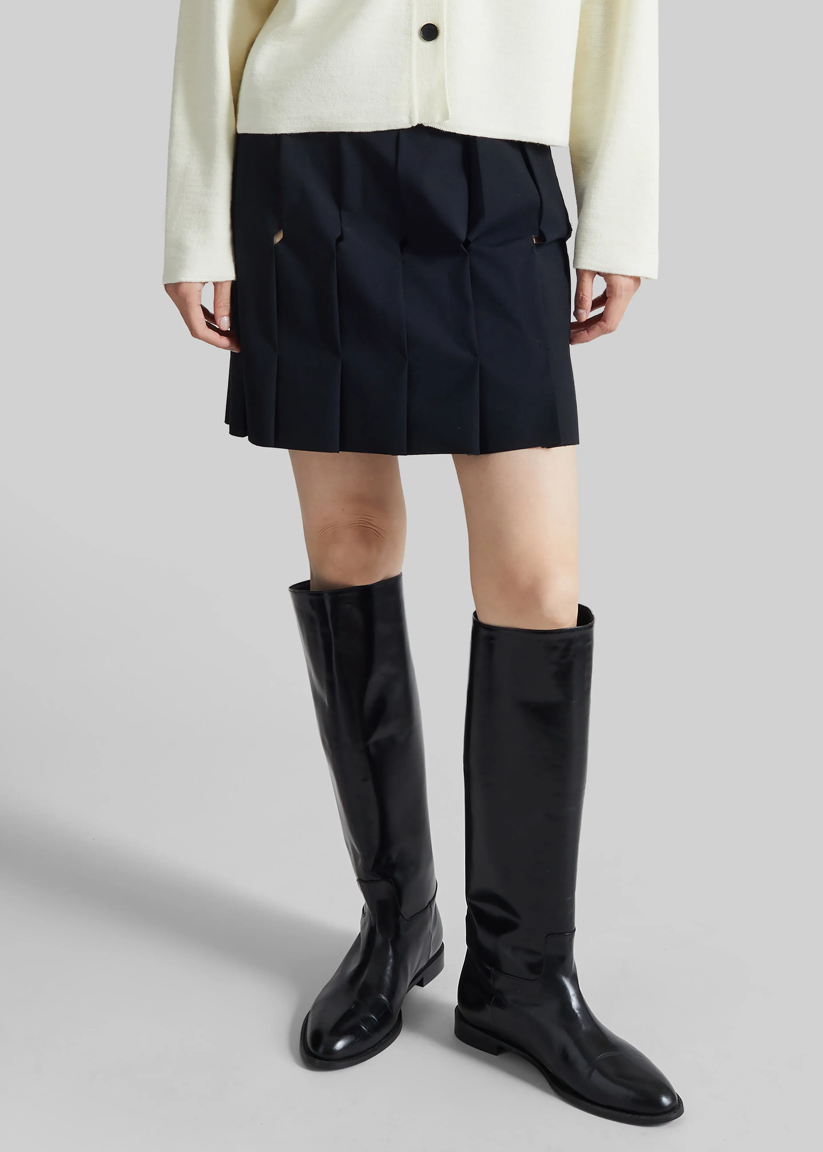 Coperni Technical Tailored Origami Skirt - Black sold by Frankie Shop