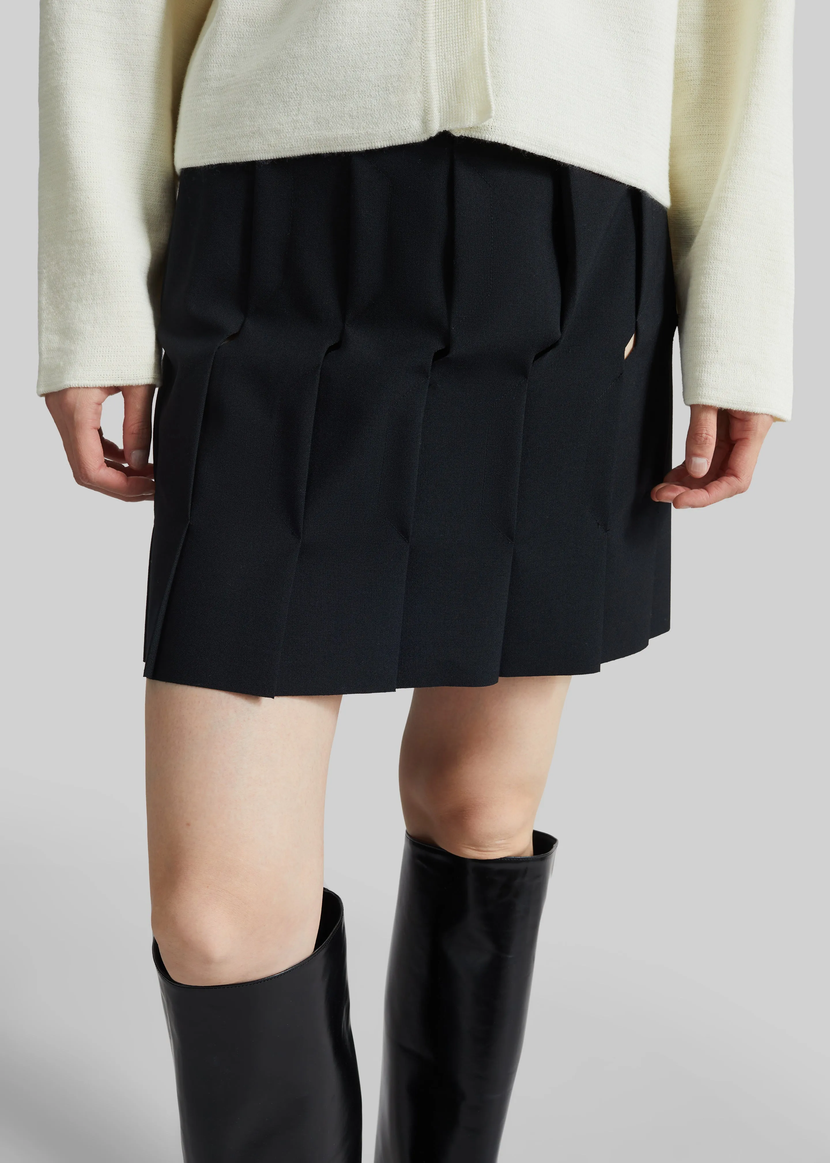 Coperni Technical Tailored Origami Skirt - Black sold by Frankie Shop product image thumbnail 3