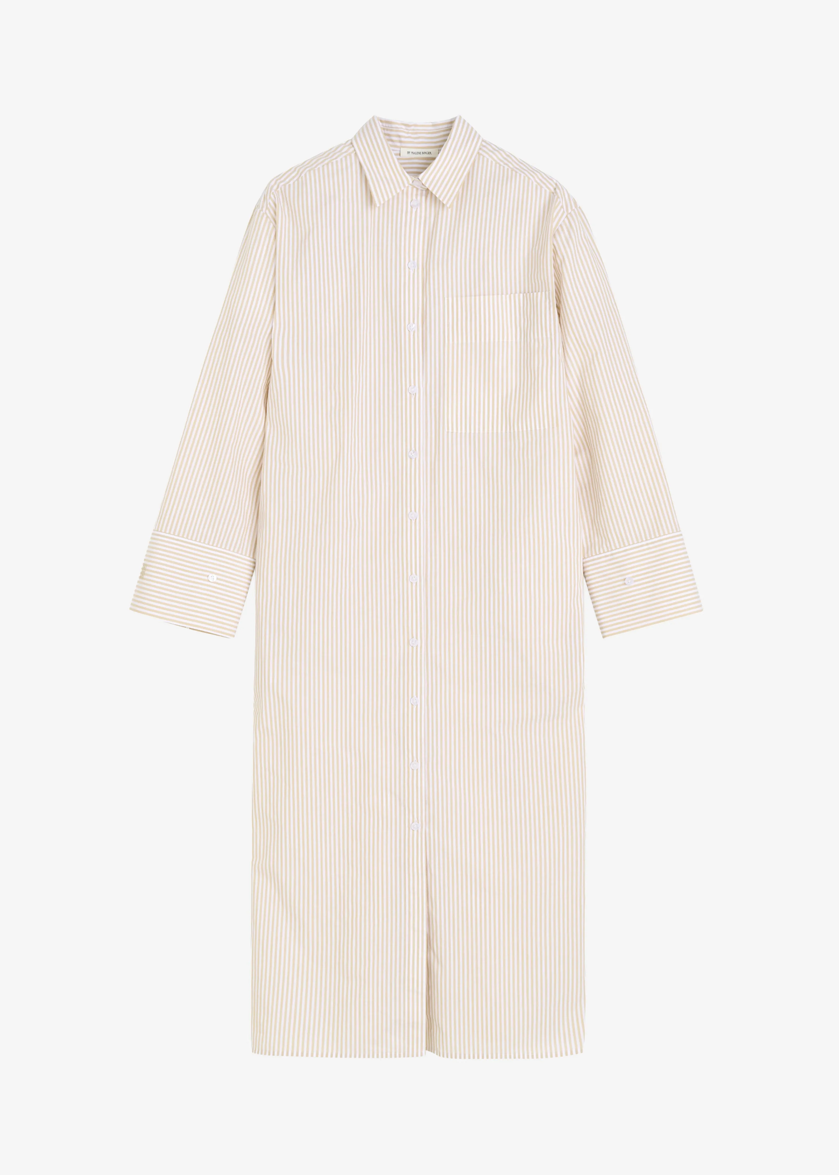 By Malene Birger Perroti Cotton Maxi Dress - Dark Sand Stripe sold by Frankie Shop product image thumbnail 5