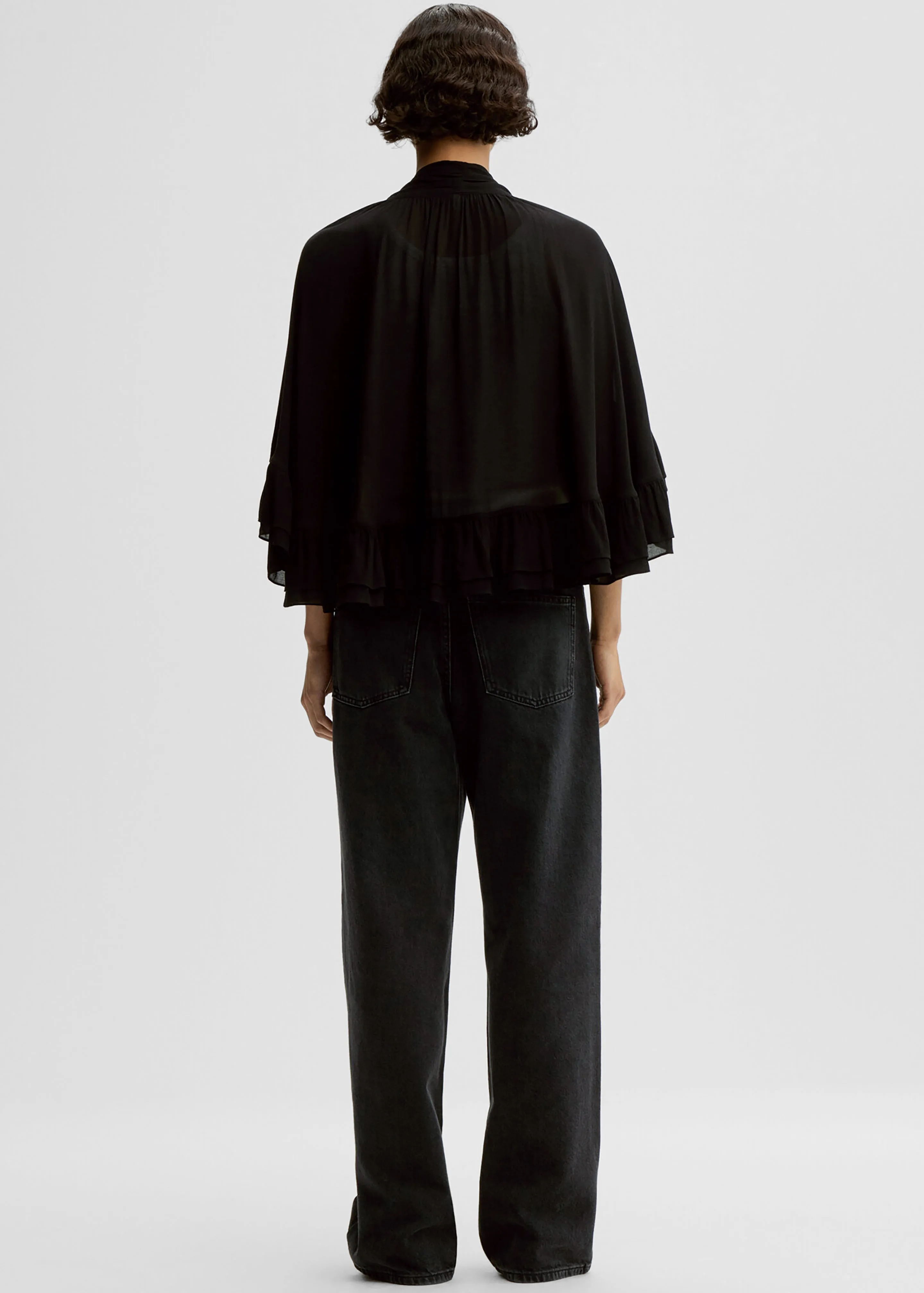 By Malene Birger Cedi Cape - Black sold by Frankie Shop product image thumbnail 3