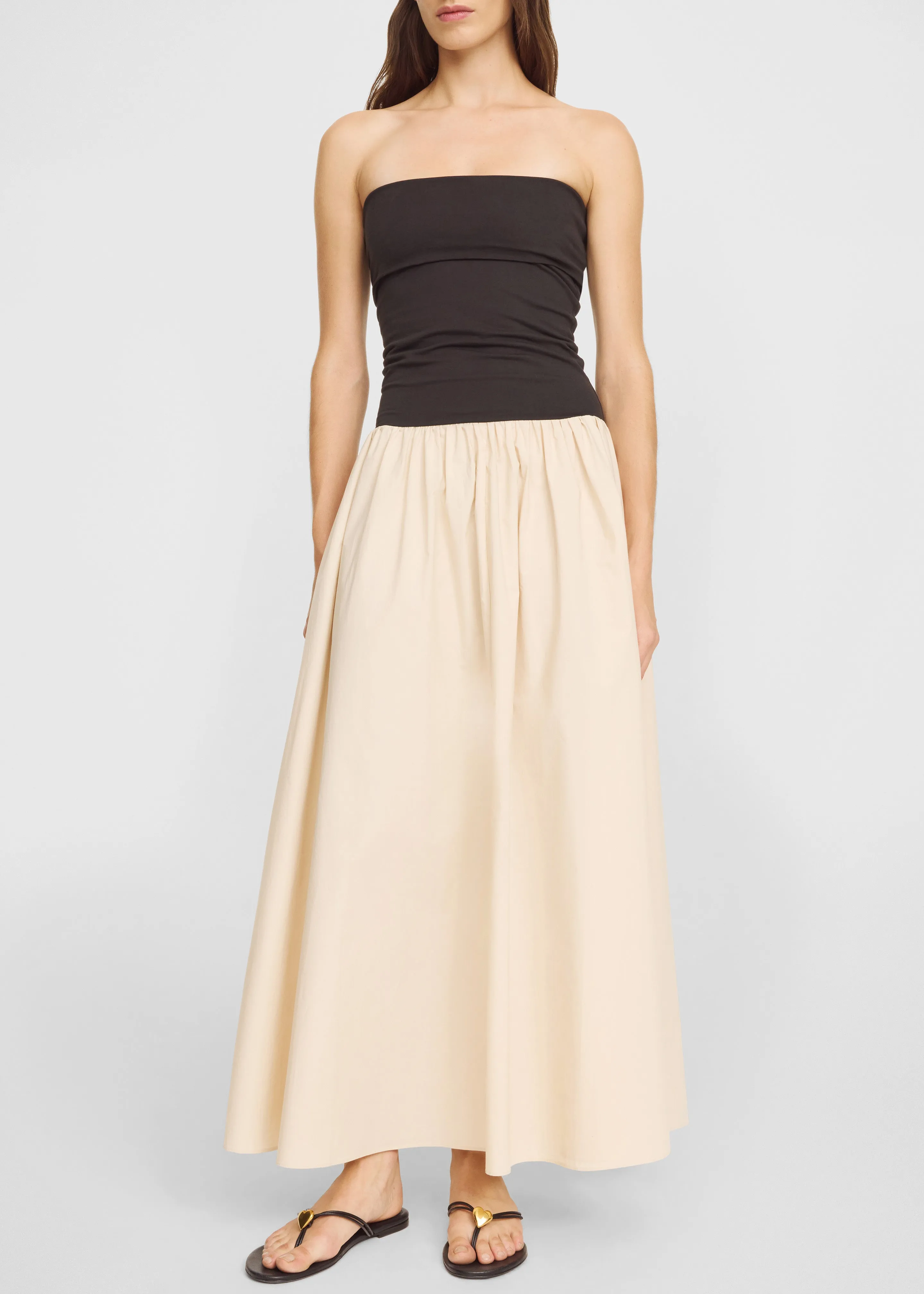 By Malene Birger Marc Cotton Maxi Dress - Oyster Gray sold by Frankie Shop