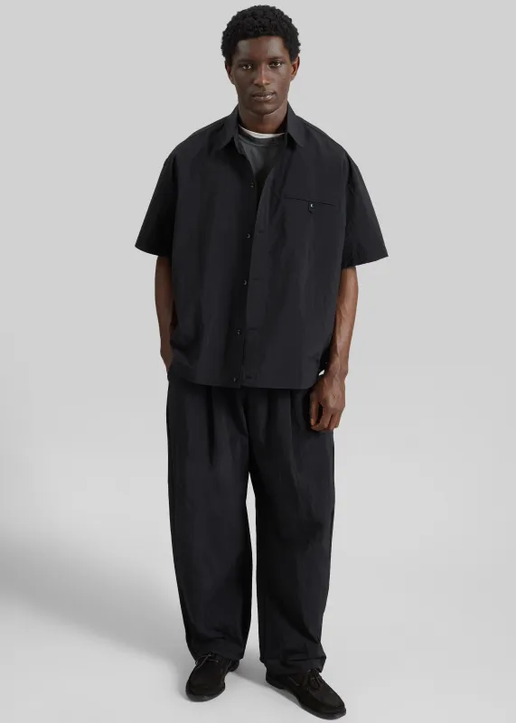 Belem Drawstring Shirt - Black made by Frankie Shop
