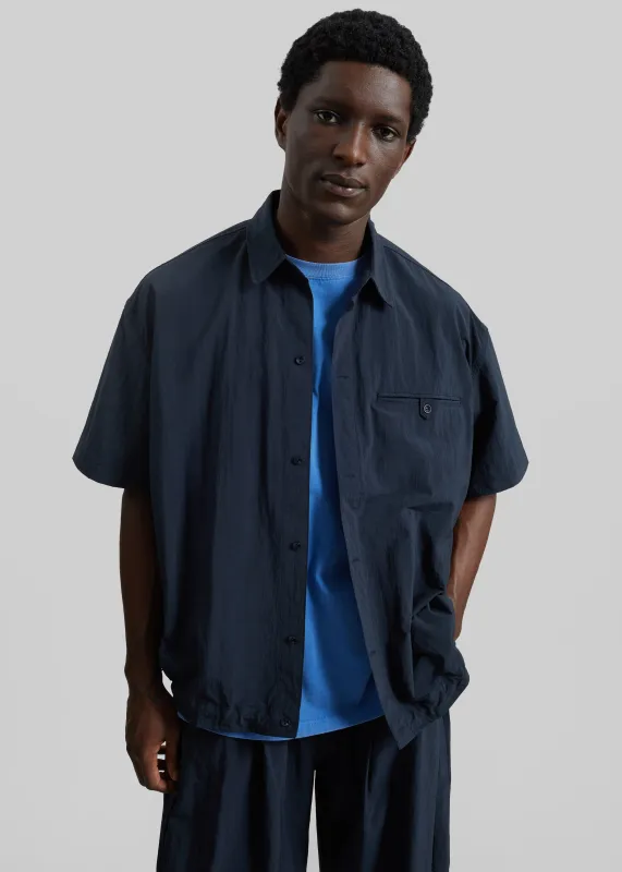 Belem Drawstring Shirt - Navy sold by Frankie Shop