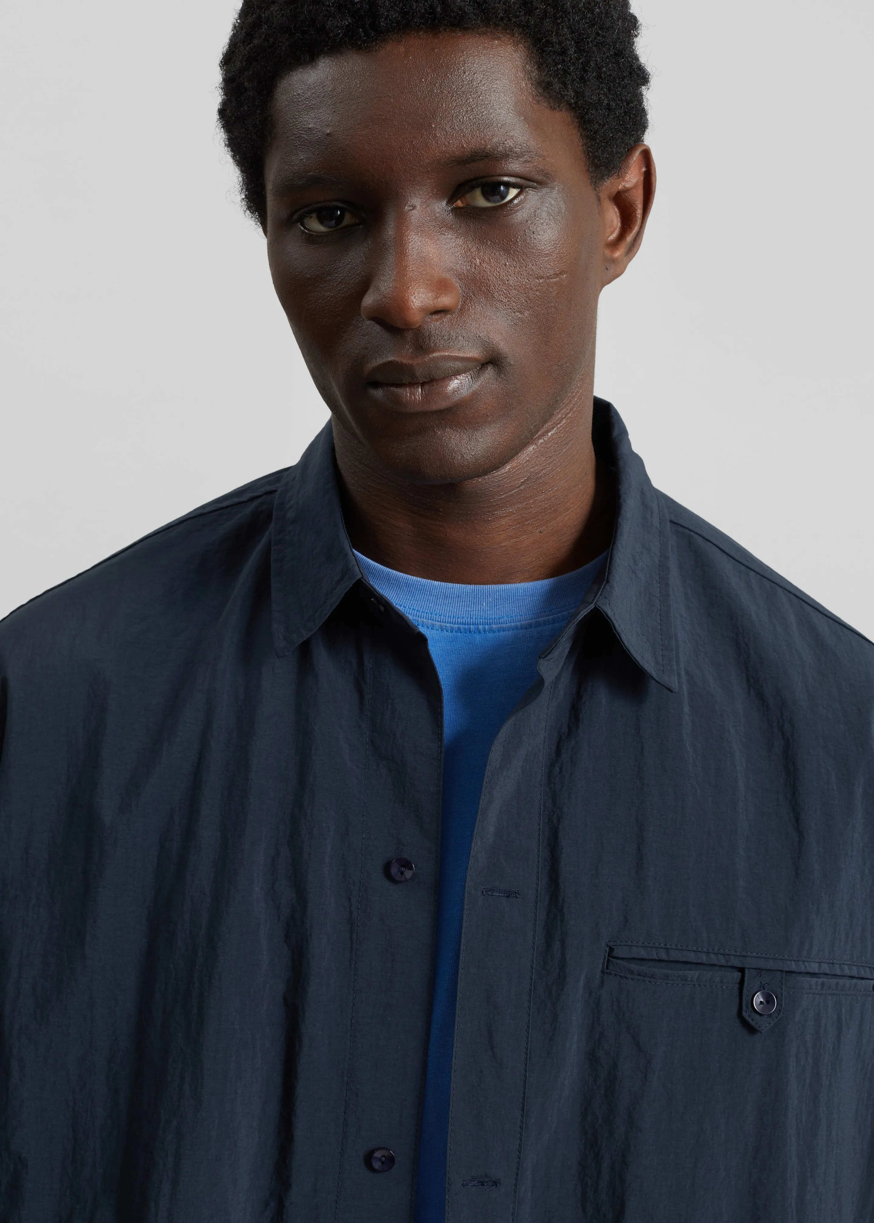 Belem Drawstring Shirt - Navy sold by Frankie Shop product image thumbnail 3