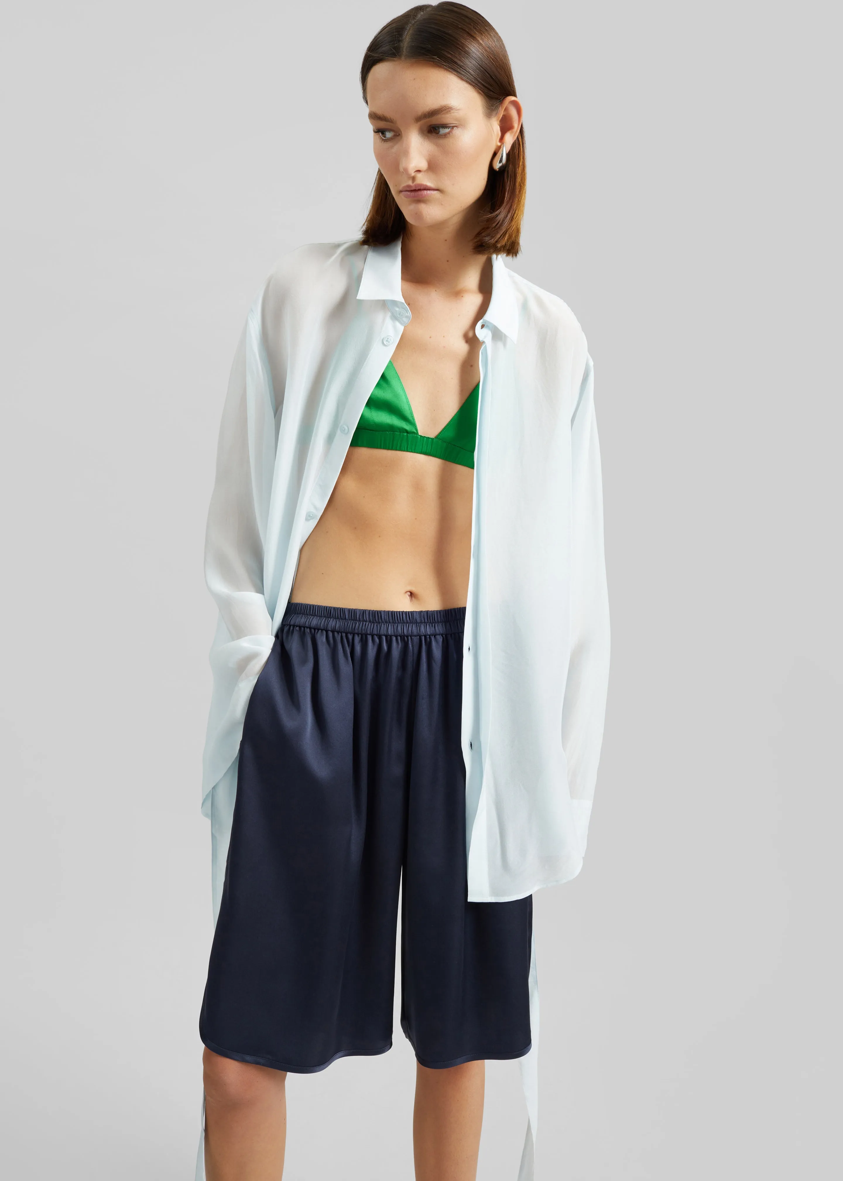 Nina Silk Bralette - Kelly Green sold by Frankie Shop product image thumbnail 2