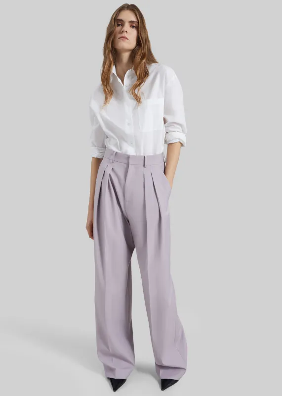 Bielsa Pleated Trousers - Lavender made by Frankie Shop