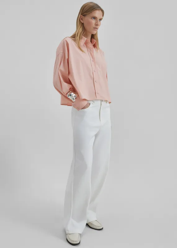 Arlen Cotton Boxy Shirt - Faded Pink sold by Frankie Shop