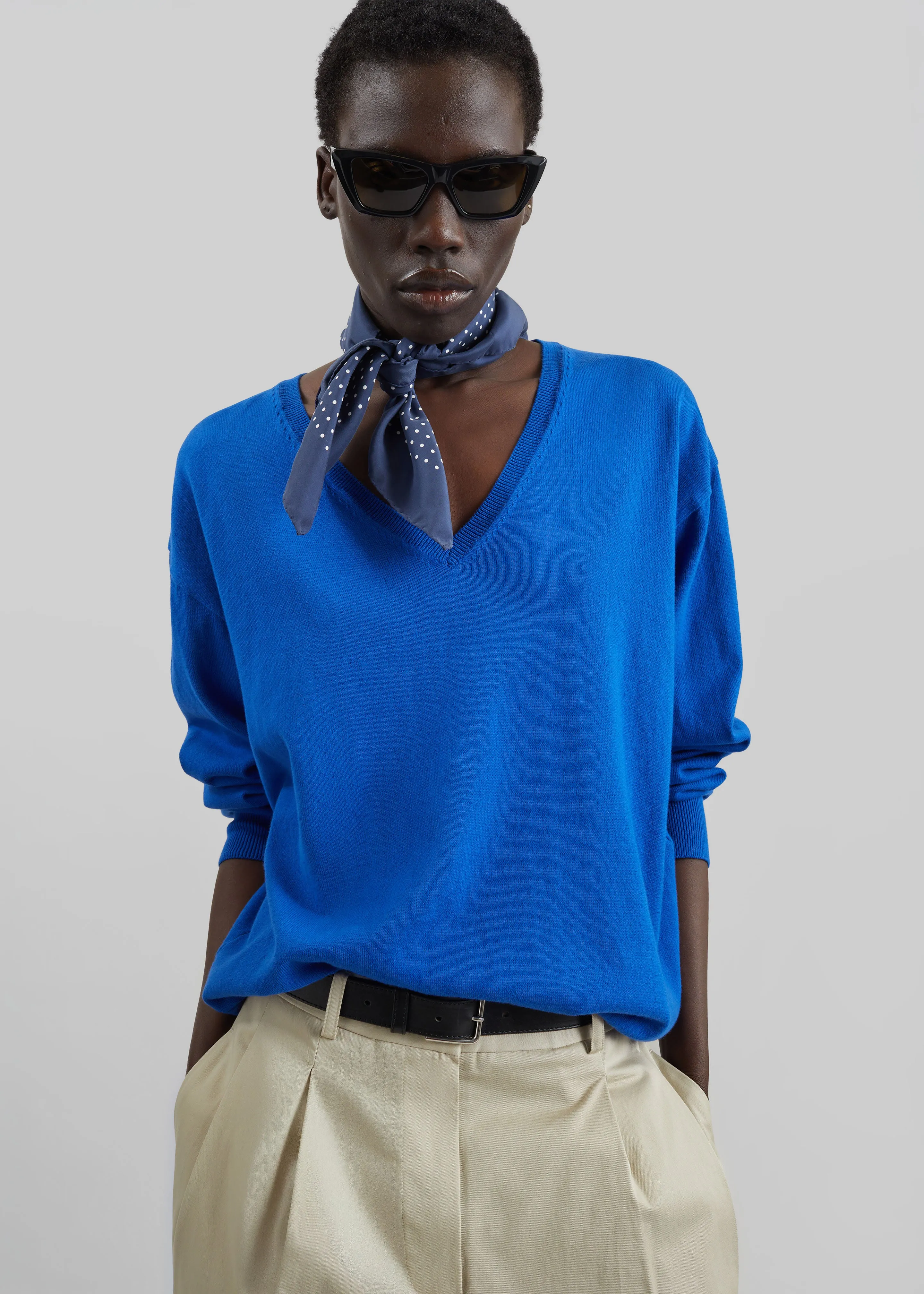 Meera V-Neck Sweater - Cobalt sold by Frankie Shop product image thumbnail 4