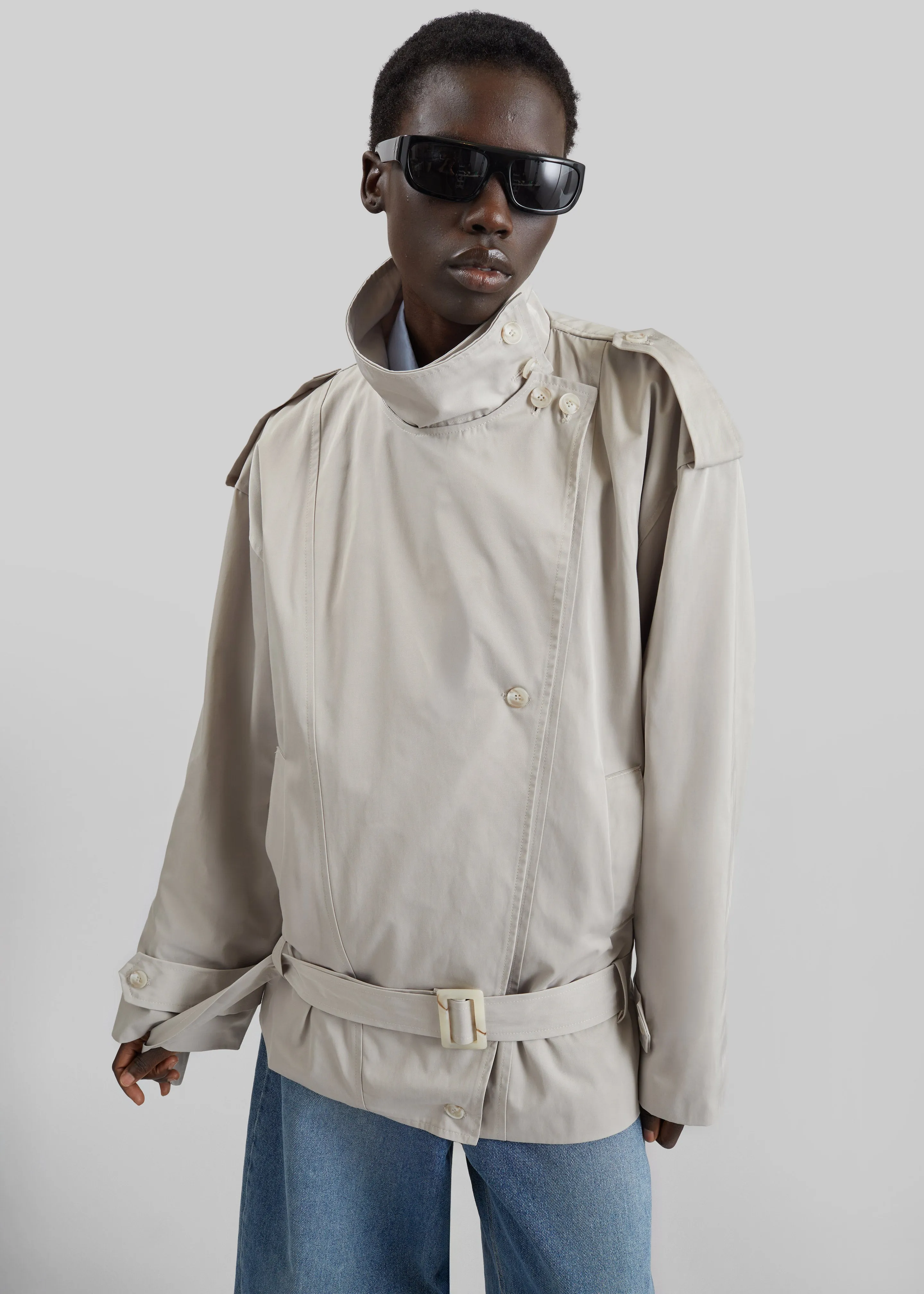 Virar Short Trench - Ice Grey sold by Frankie Shop product image thumbnail 4