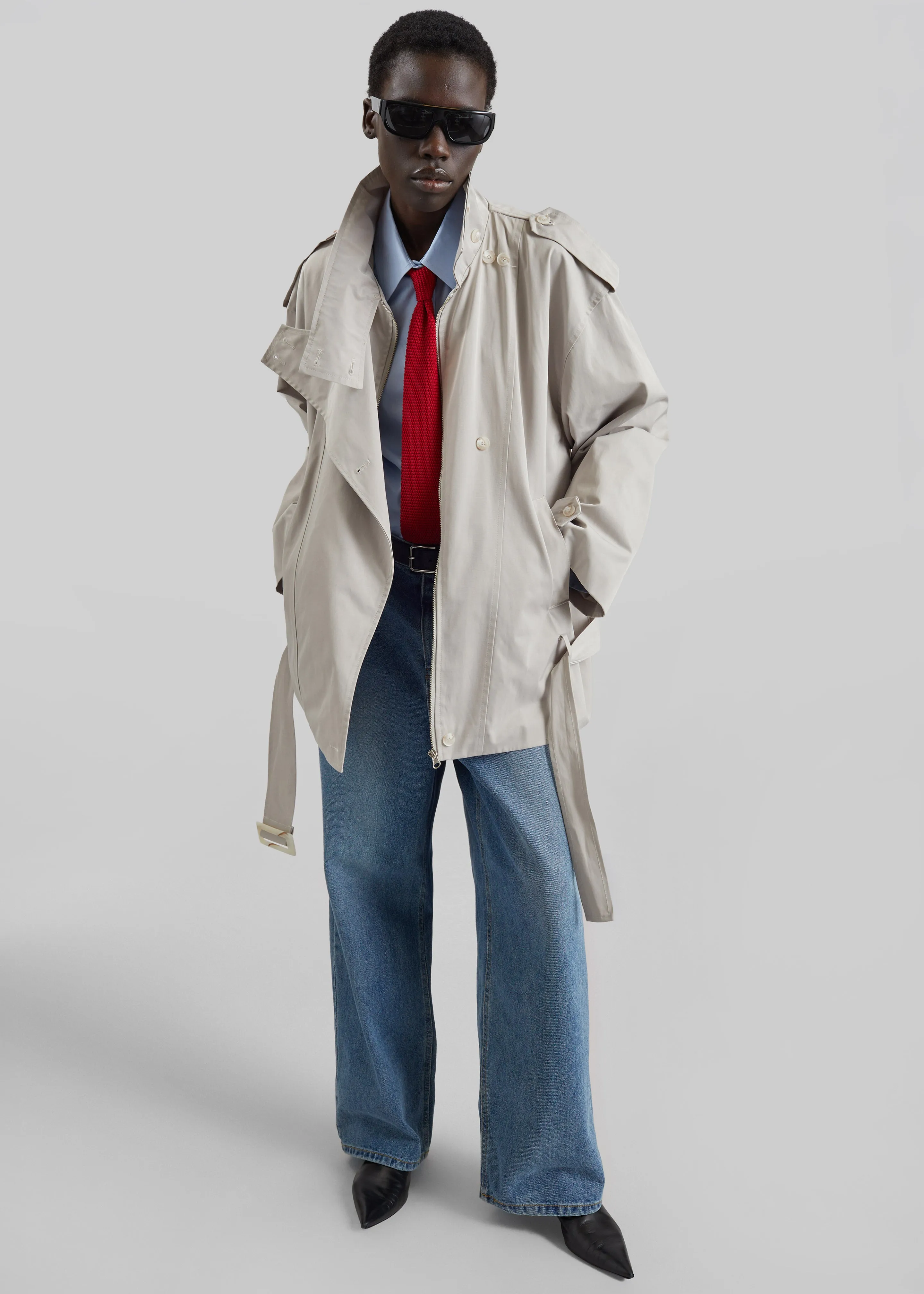 Virar Short Trench - Ice Grey sold by Frankie Shop product image thumbnail 2