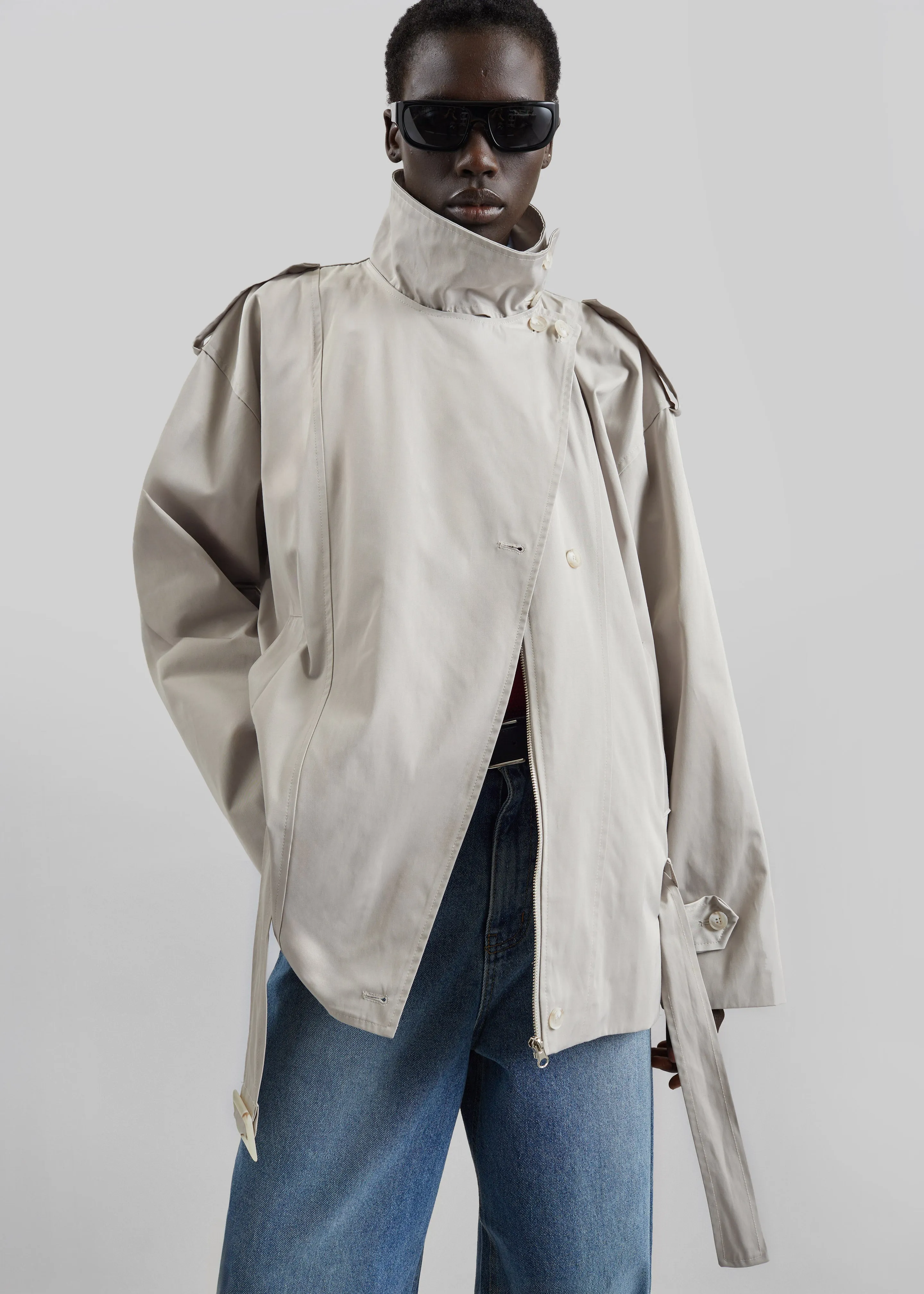 Virar Short Trench - Ice Grey sold by Frankie Shop product image thumbnail 5