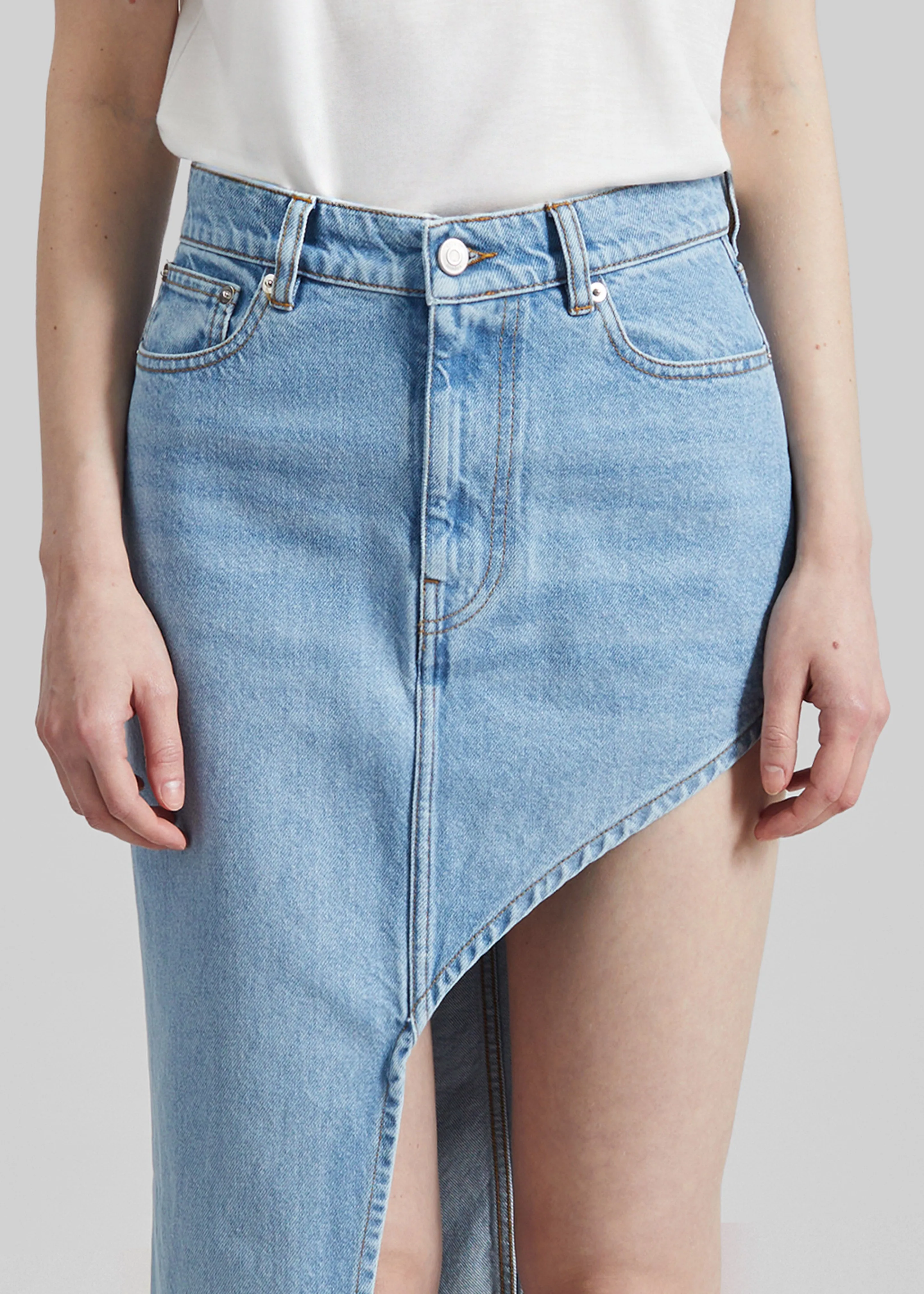 Coperni One-Leg Denim Skirt - Blue sold by Frankie Shop product image thumbnail 4