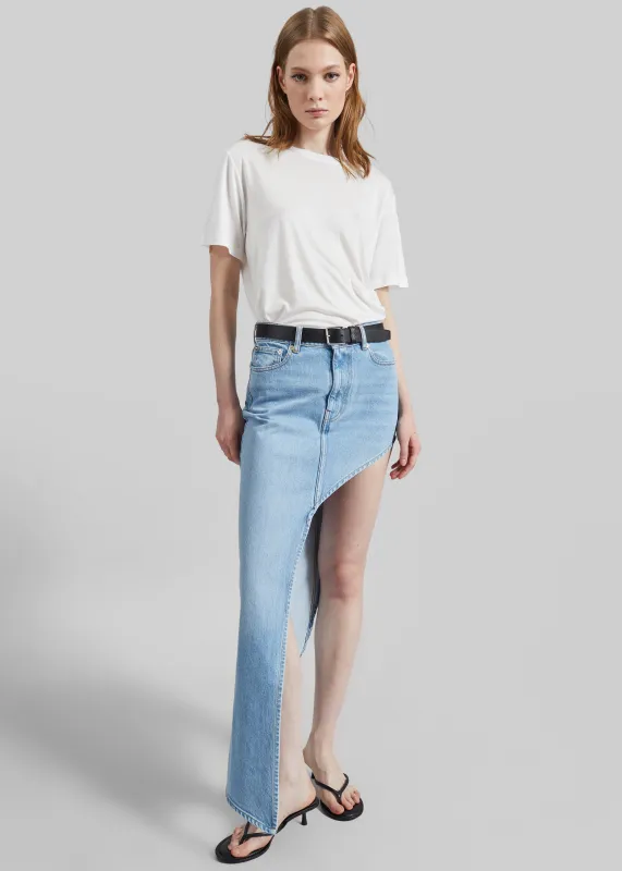 Coperni One-Leg Denim Skirt - Blue made by Coperni Paris