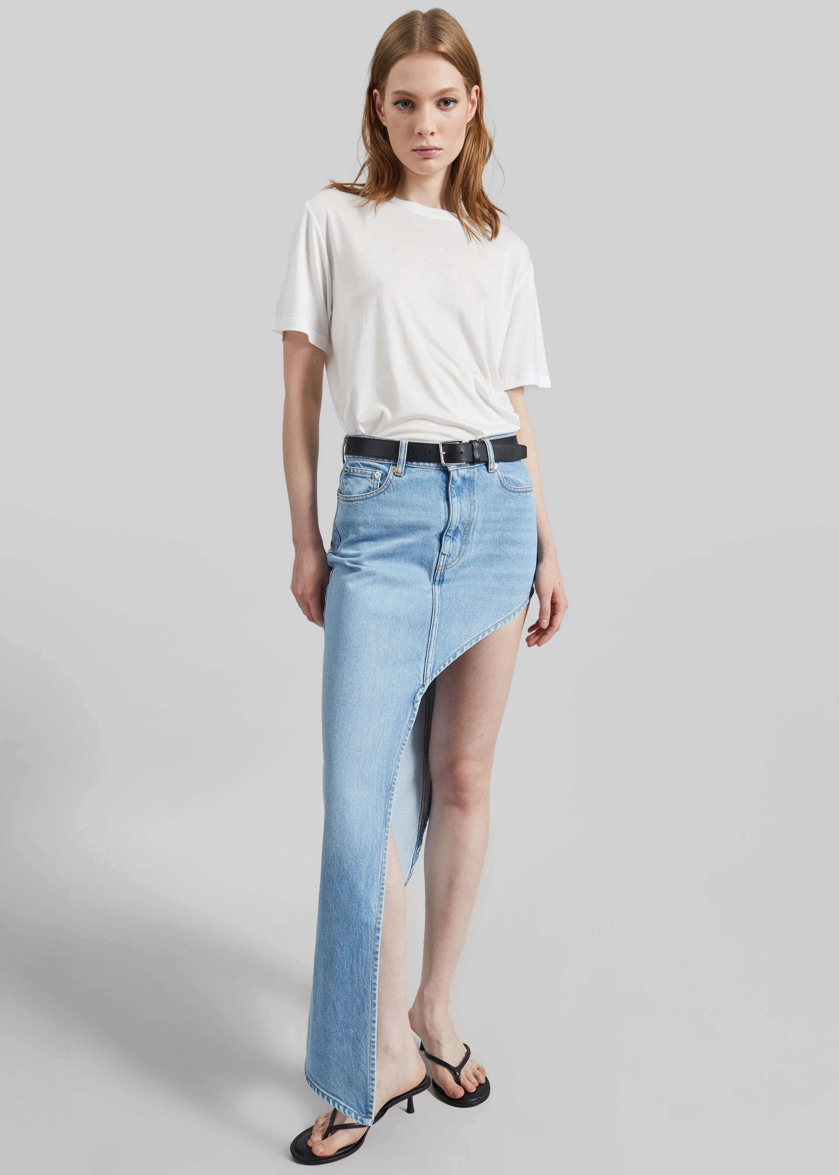Coperni One-Leg Denim Skirt - Blue sold by Frankie Shop