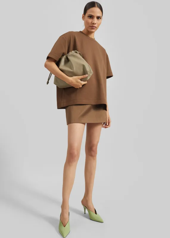 Scoob Boxy T-Shirt - Light Brown made by Frankie Shop