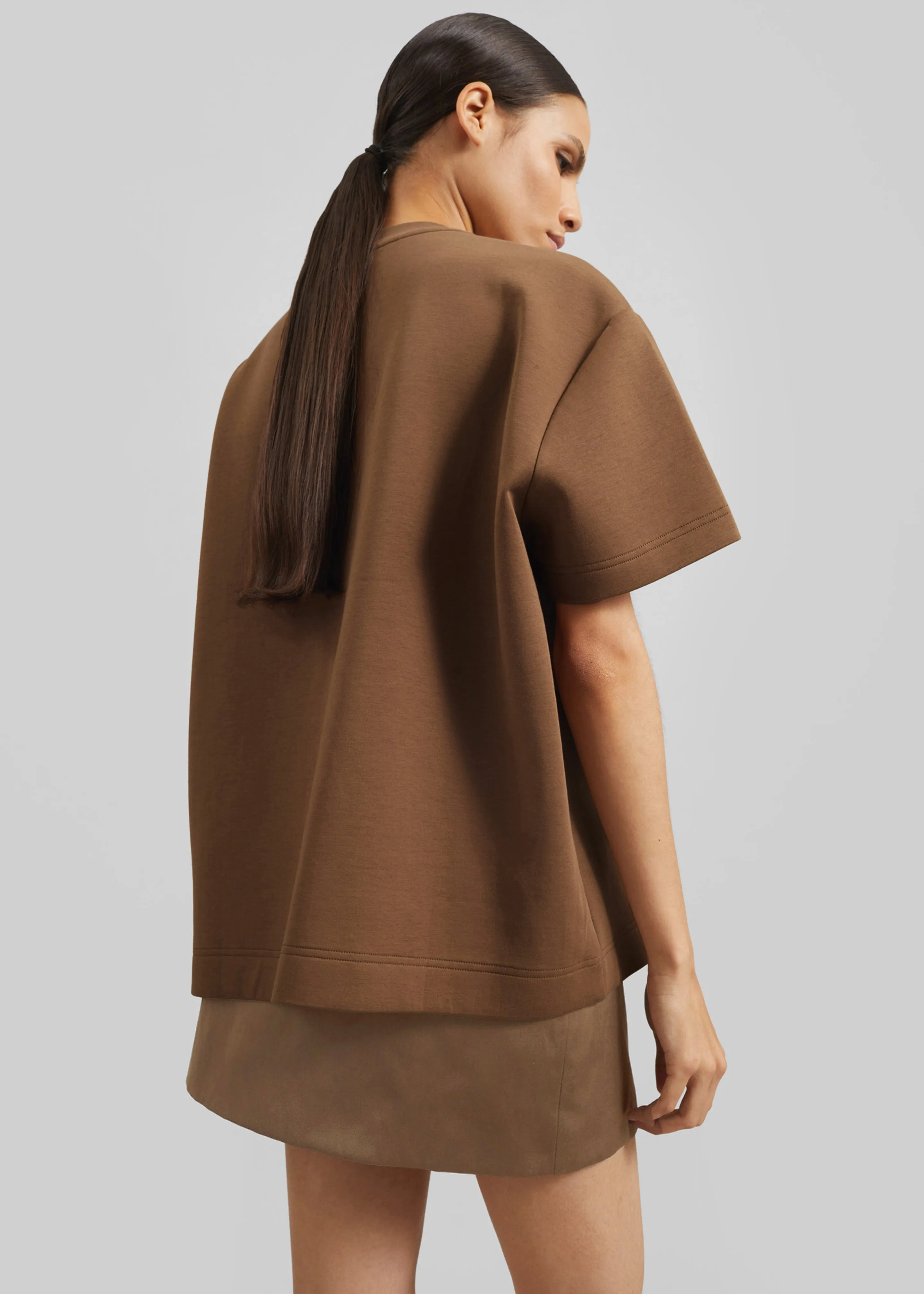 Scoob Boxy T-Shirt - Light Brown sold by Frankie Shop product image thumbnail 5