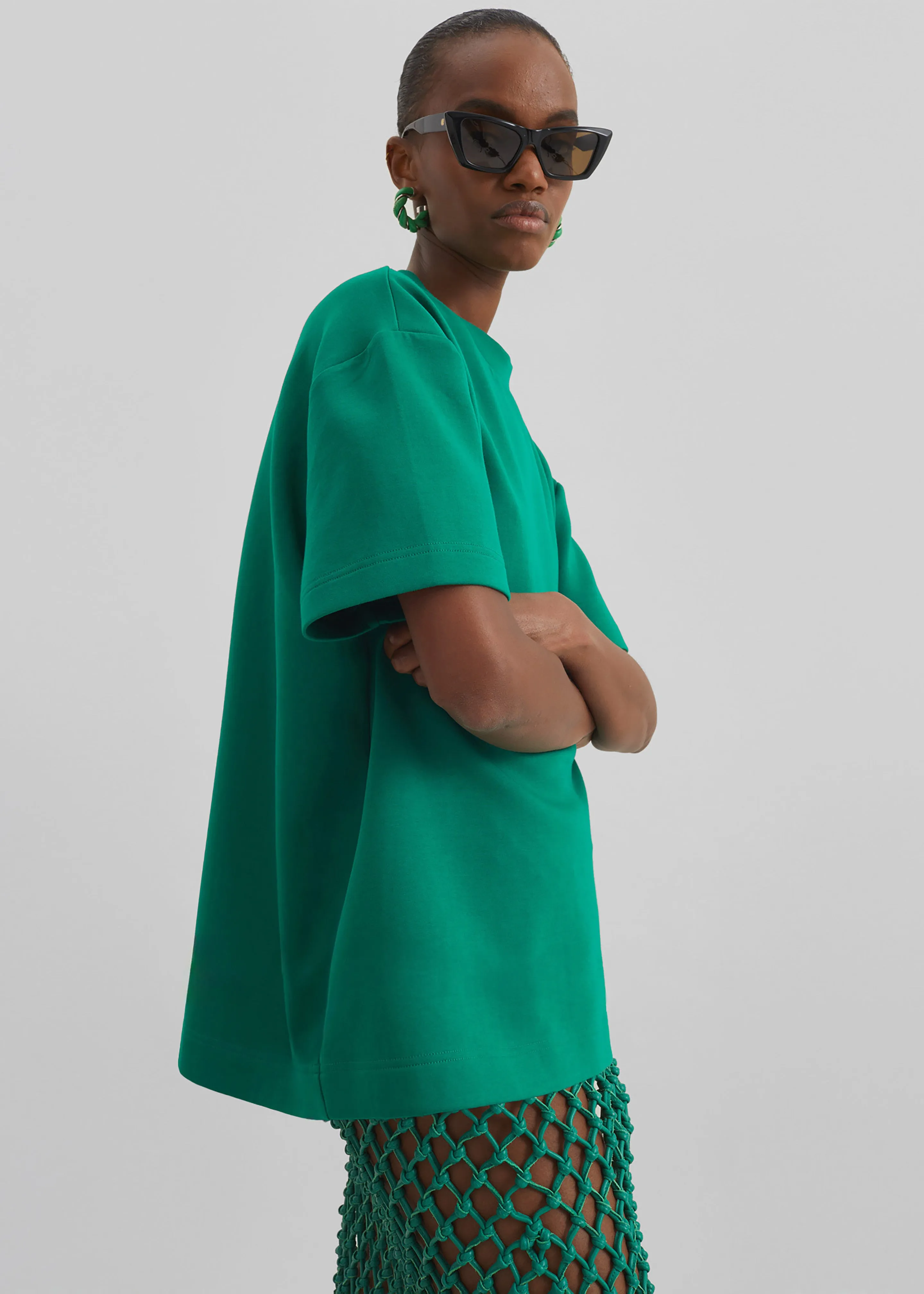 Scoob Boxy T-Shirt - Emerald sold by Frankie Shop