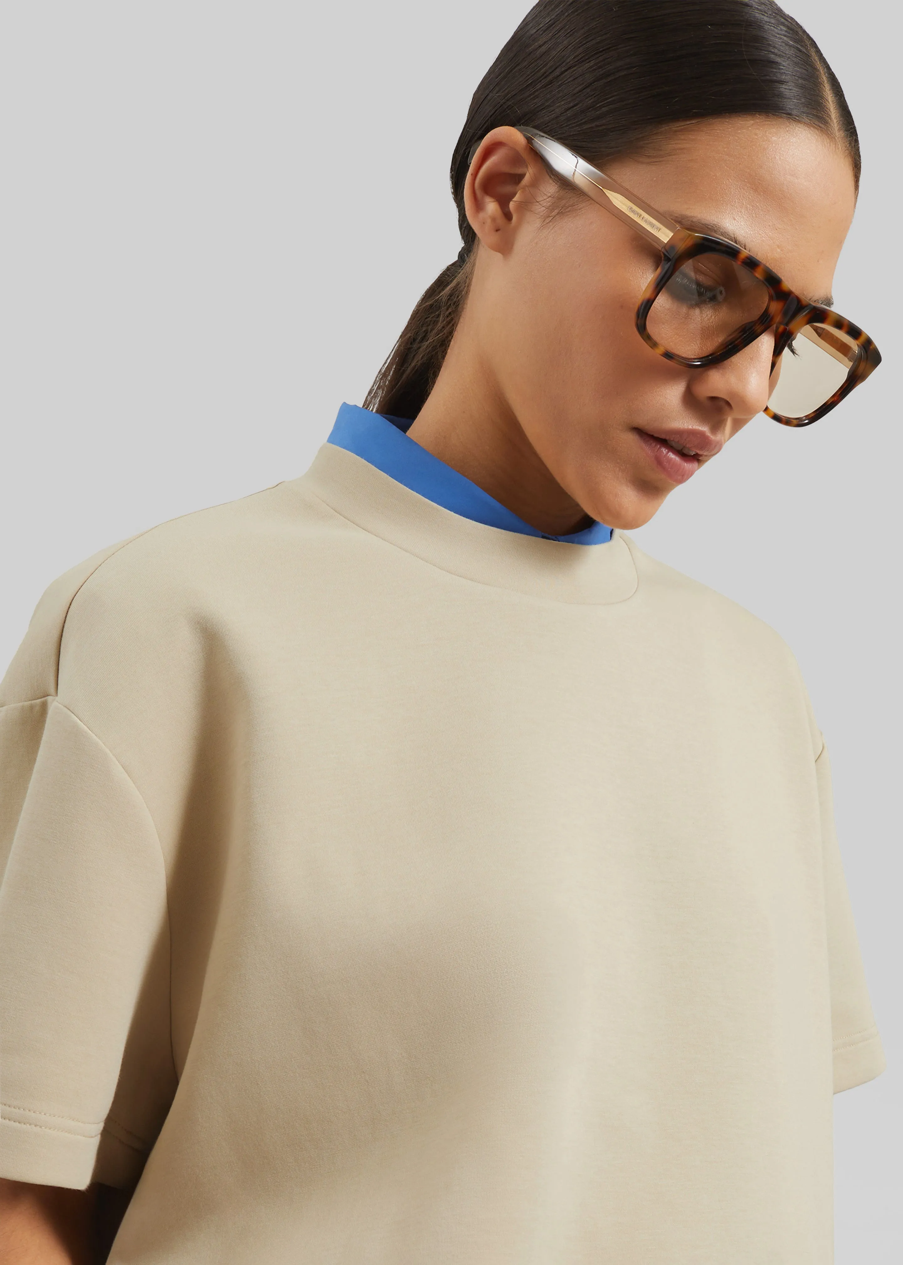 Scoob Boxy T-Shirt - Beige sold by Frankie Shop product image thumbnail 3