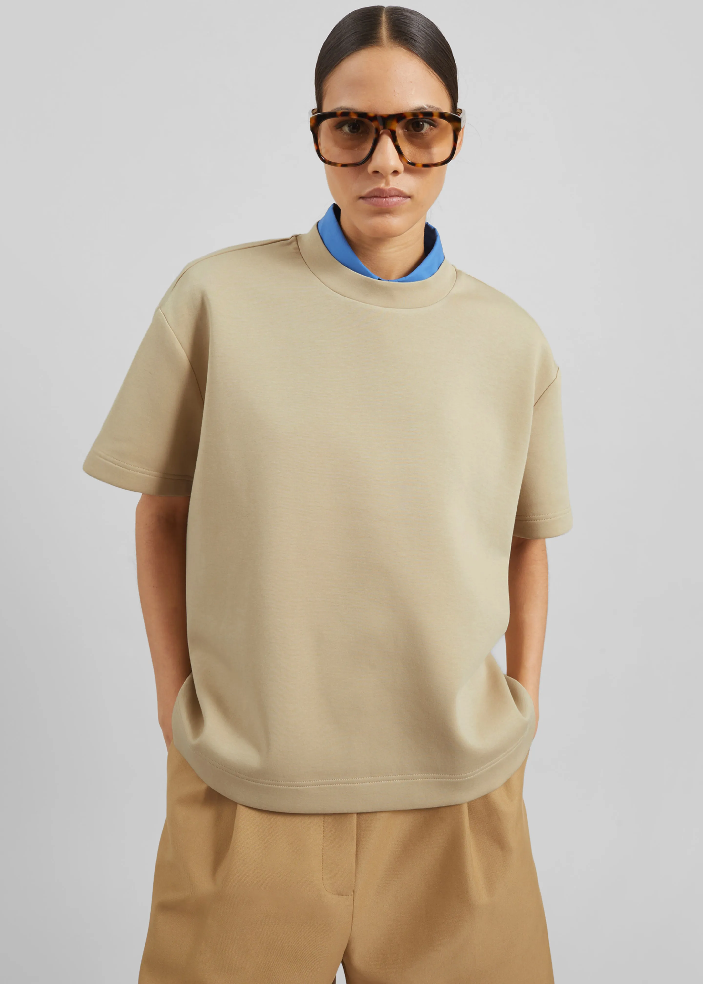 Scoob Boxy T-Shirt - Beige sold by Frankie Shop product image thumbnail 5