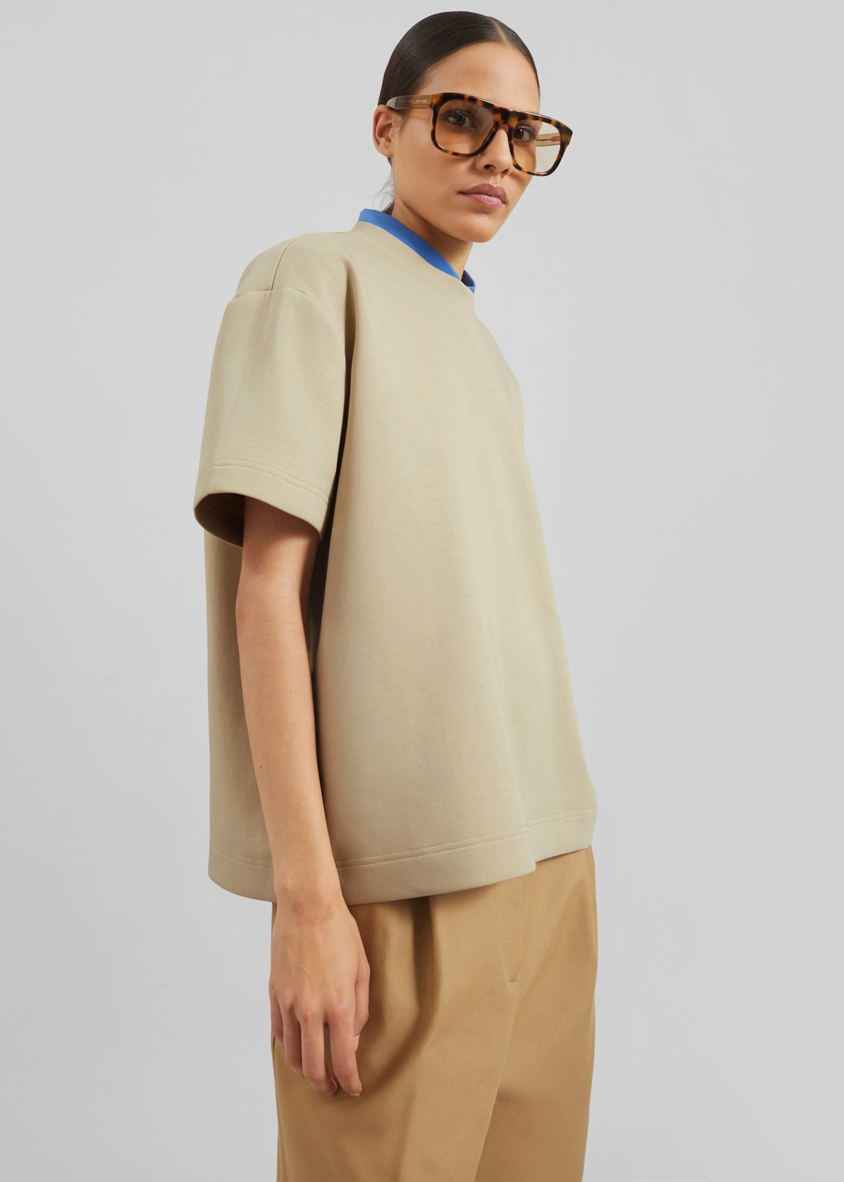 Scoob Boxy T-Shirt - Beige sold by Frankie Shop product image thumbnail 4