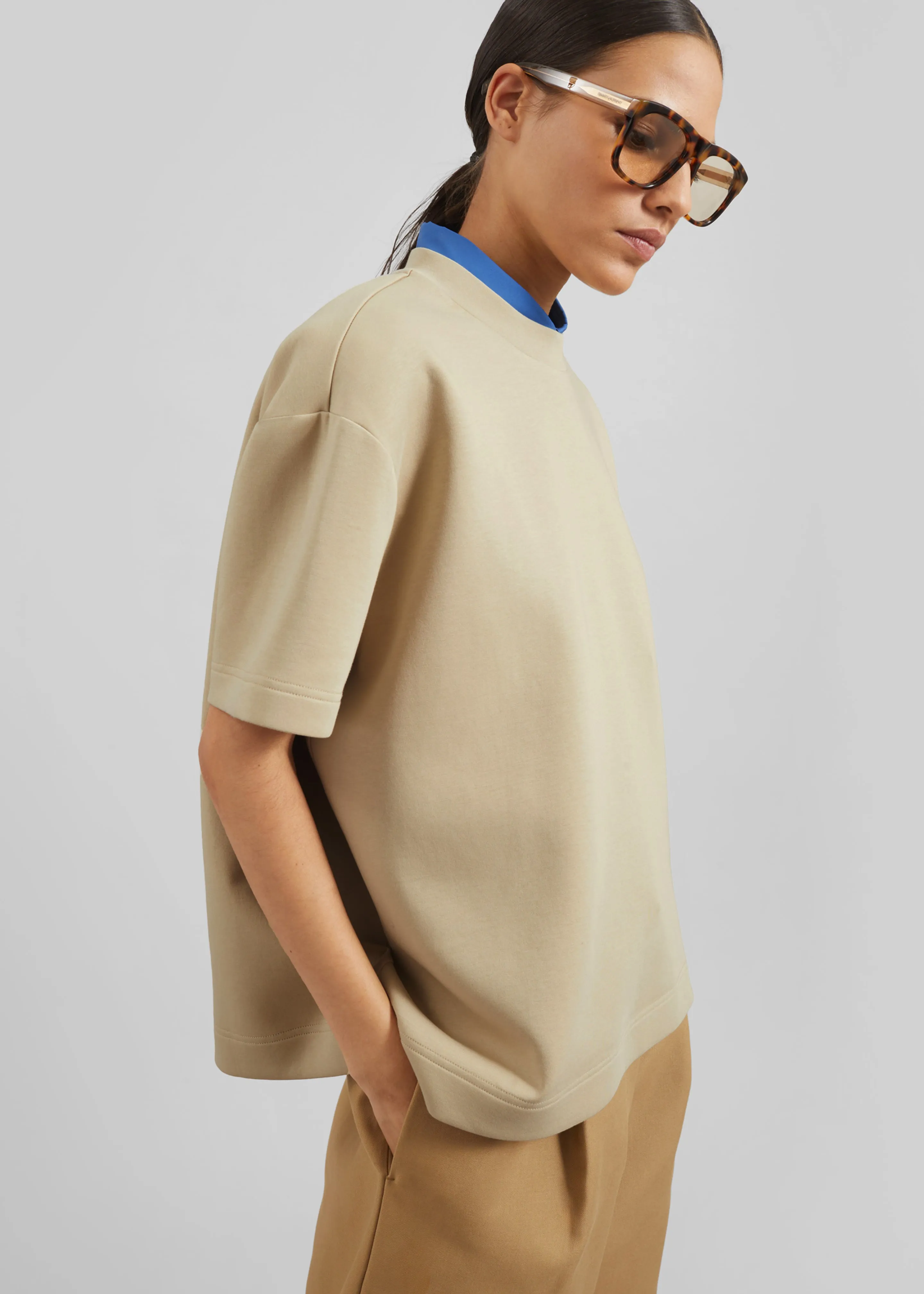 Scoob Boxy T-Shirt - Beige sold by Frankie Shop