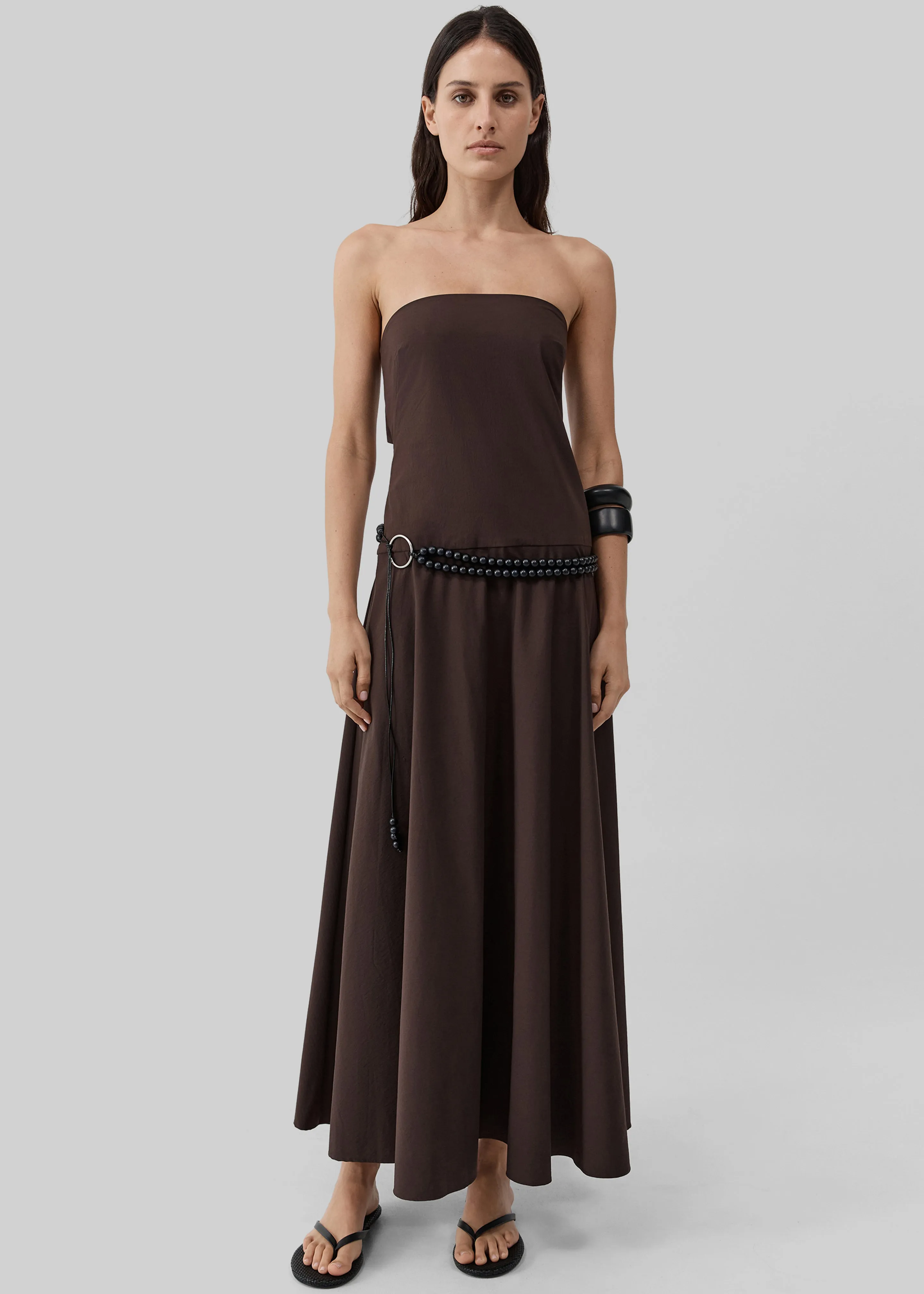 St. Agni Strapless Rouleau Dress - Bark sold by Frankie Shop product image thumbnail 3