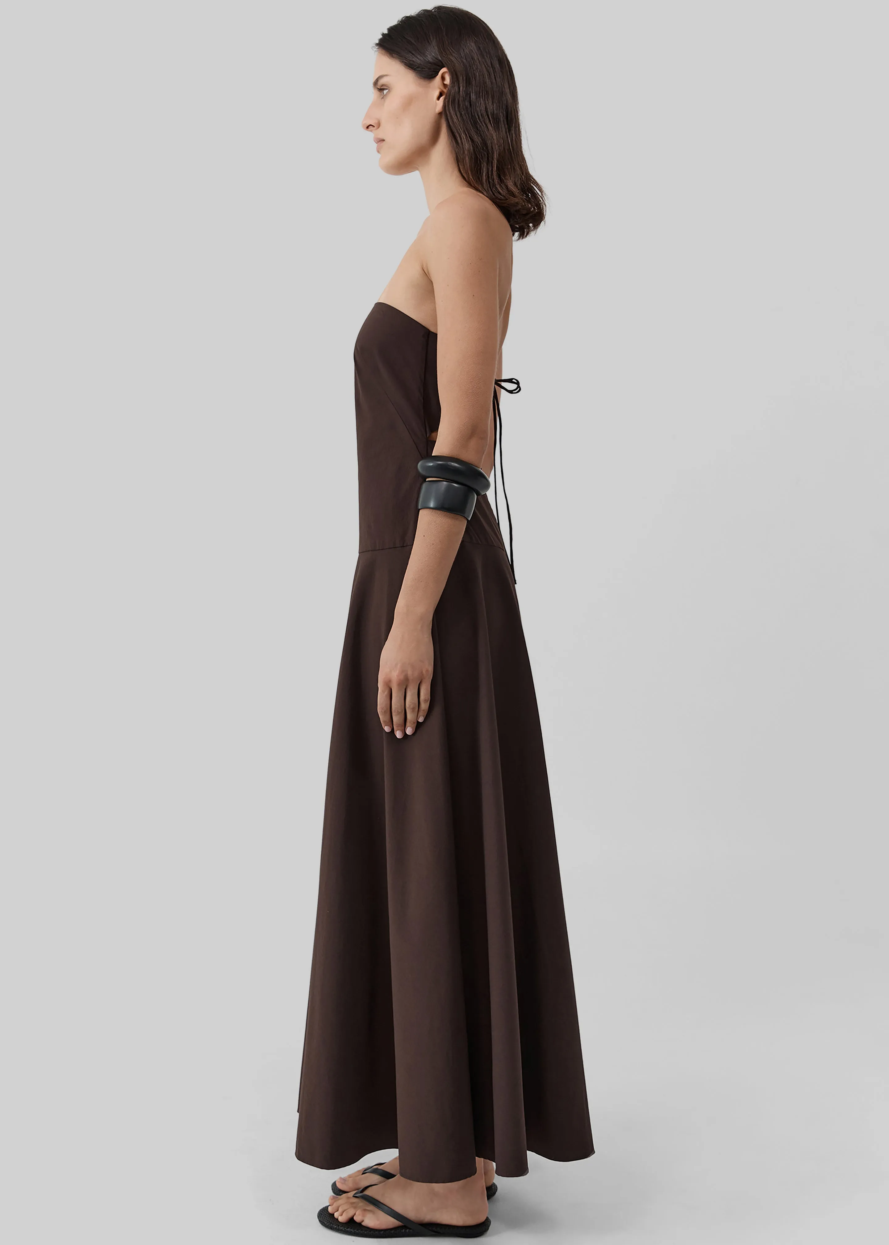 St. Agni Strapless Rouleau Dress - Bark sold by Frankie Shop product image thumbnail 4