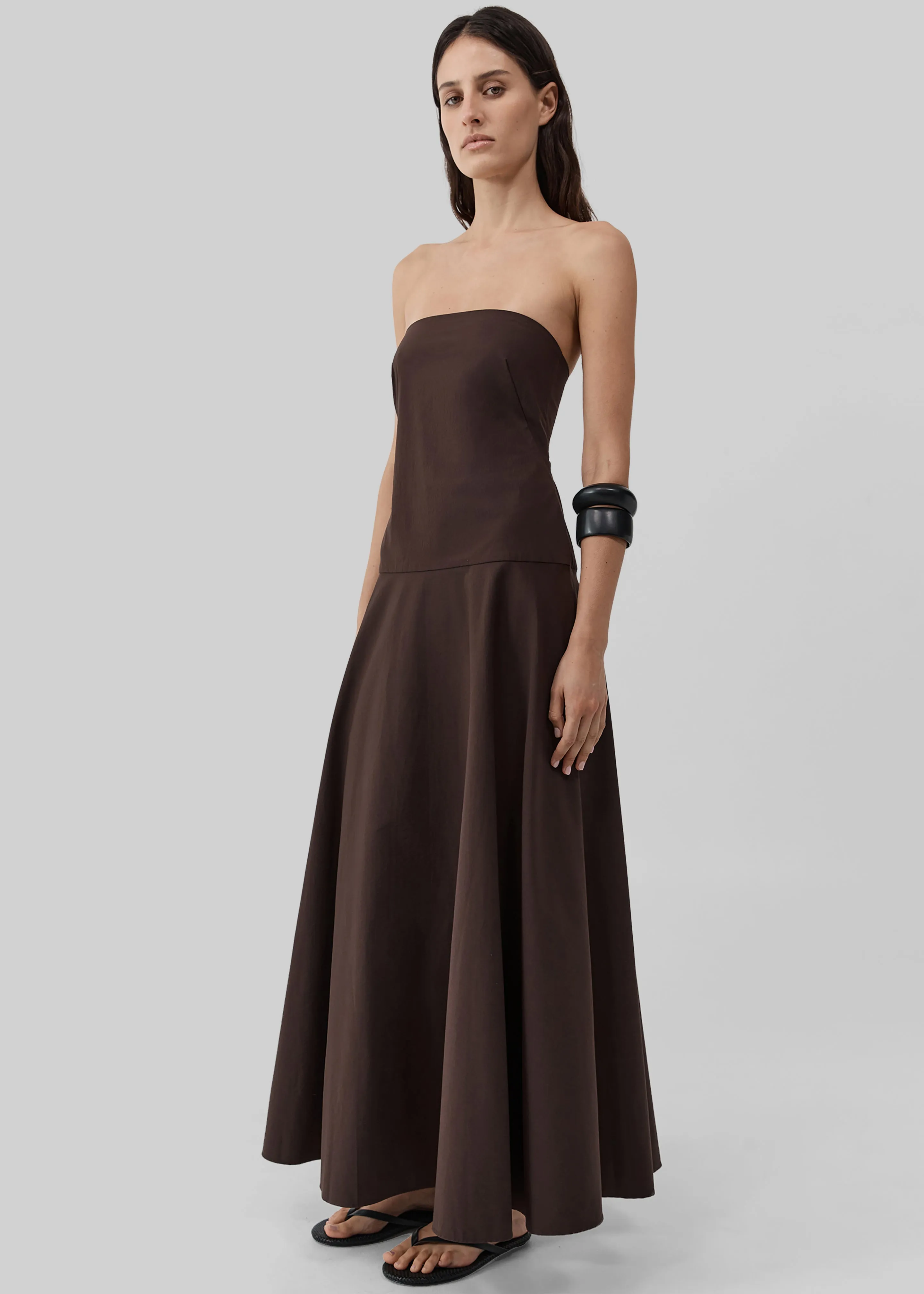 St. Agni Strapless Rouleau Dress - Bark sold by Frankie Shop product image thumbnail 2