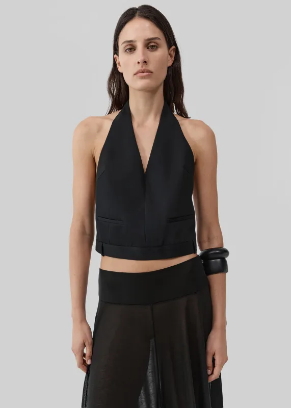 St. Agni Upside Down Halter Top - Black made by St. Agni