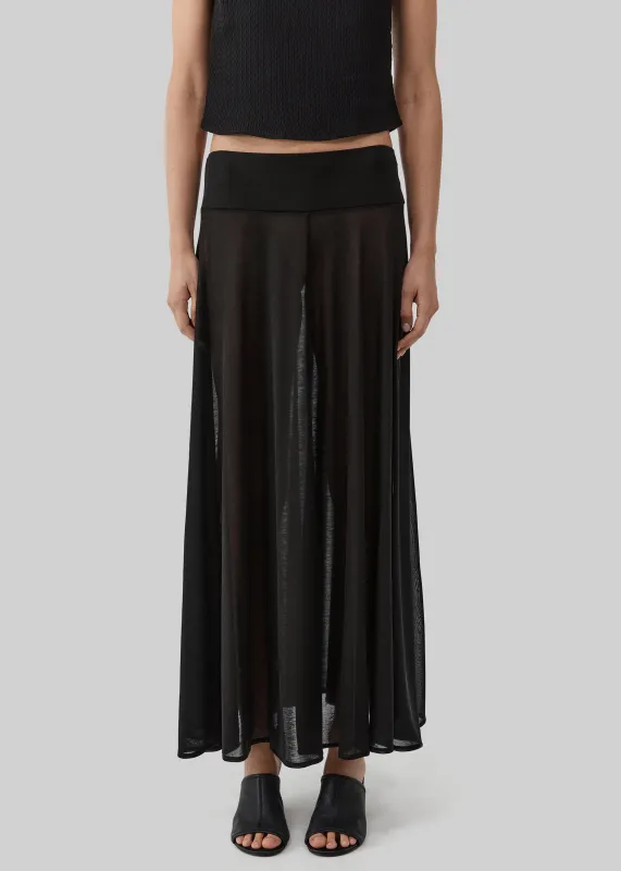St. Agni Fluid Jersey Skirt - Black made by St. Agni