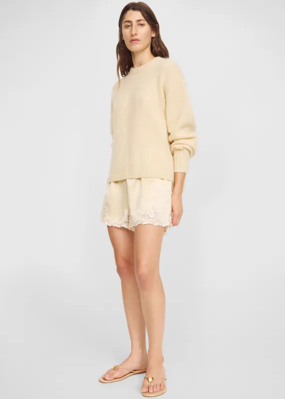 By Malene Birger Eri Satin Shorts - Vanilla Cream made by By Malene Birger