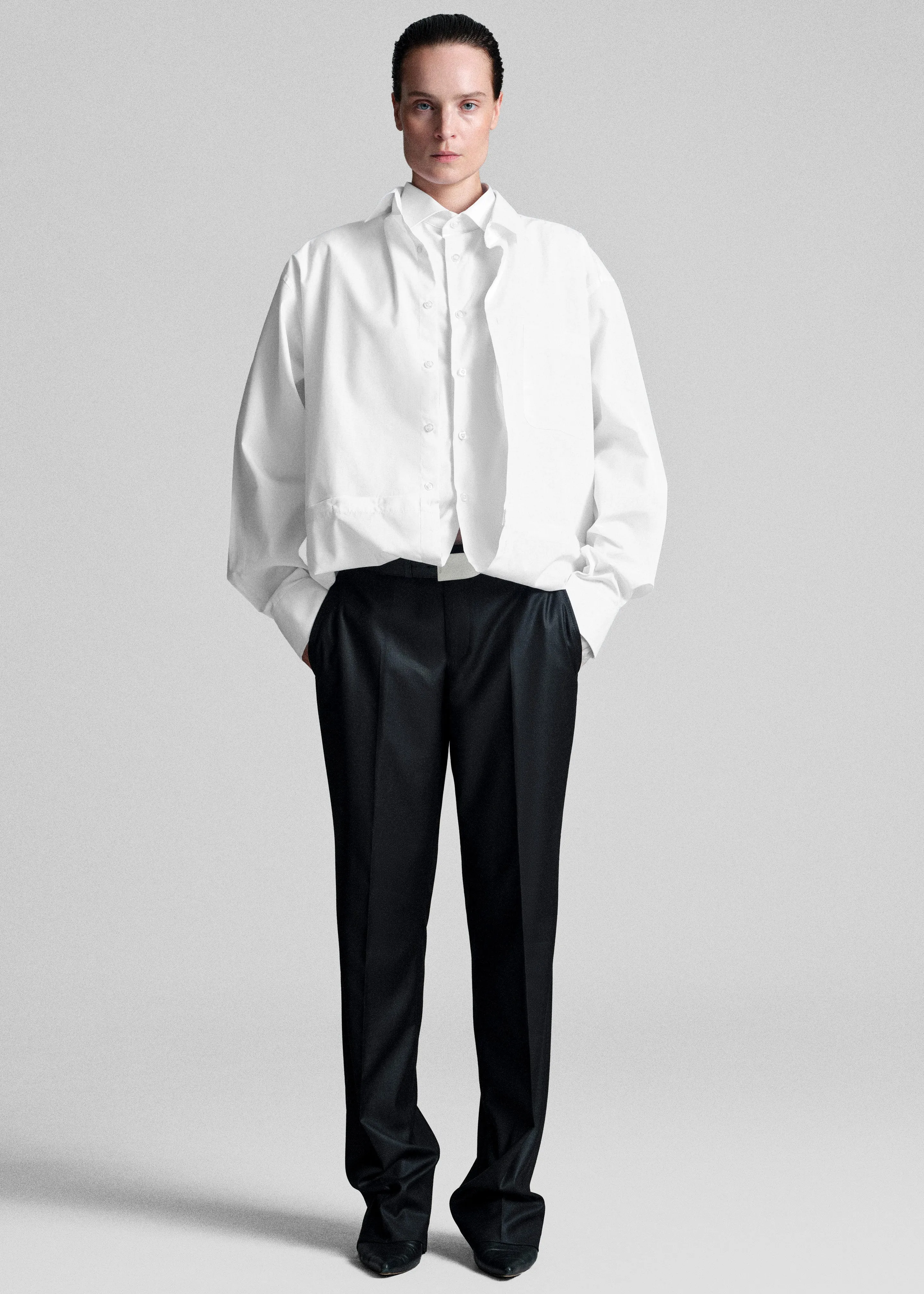 Bettter Upside Down Shirt - White sold by Frankie Shop