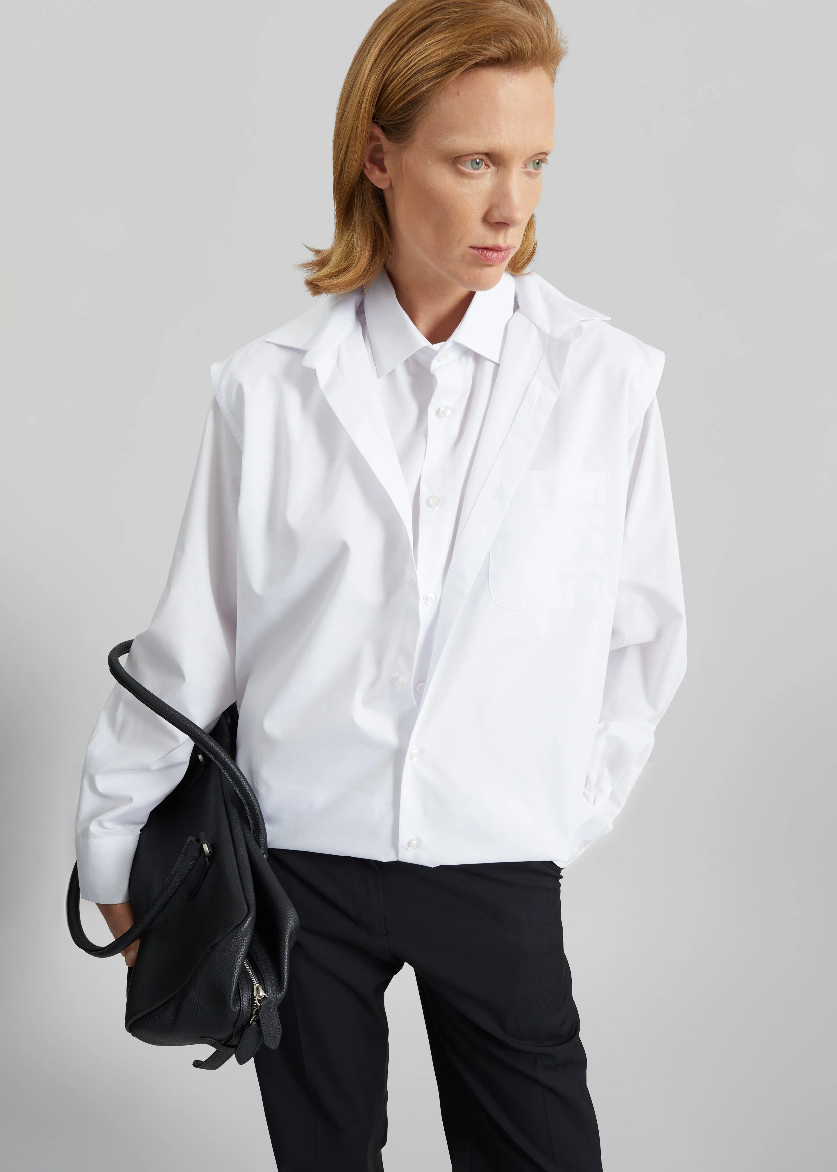Bettter Upside Down Shirt - White sold by Frankie Shop product image thumbnail 2