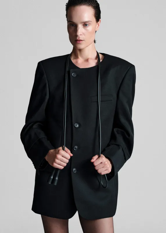 Bettter Oversized Blazer Dress - Black made by Frankie Shop