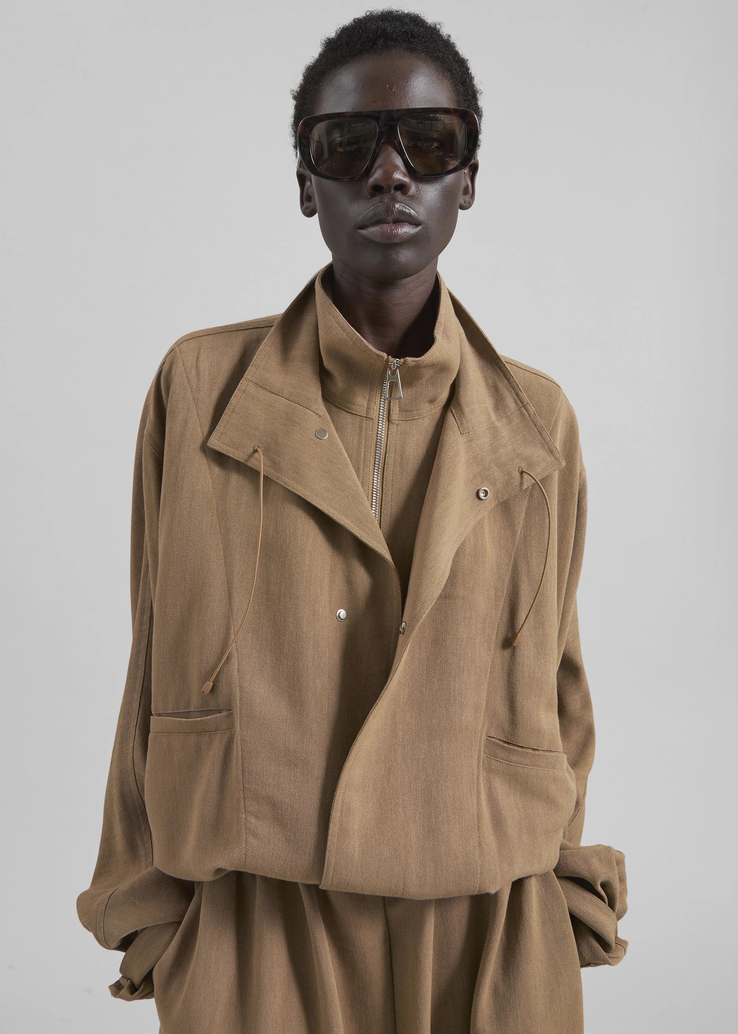 Marvin Linen Jumpsuit - Camel sold by Frankie Shop product image thumbnail 3