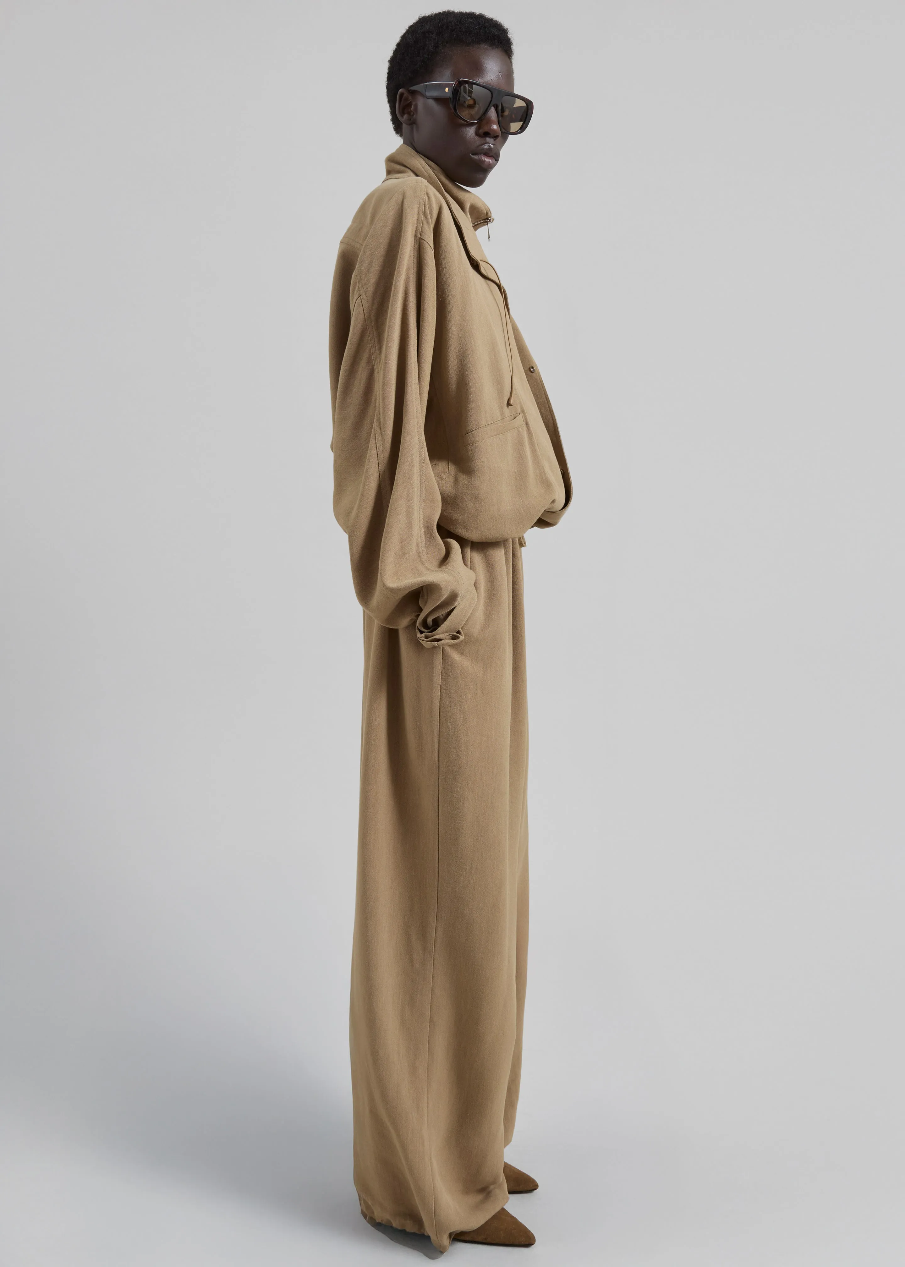 Marvin Linen Jumpsuit - Camel sold by Frankie Shop product image thumbnail 4